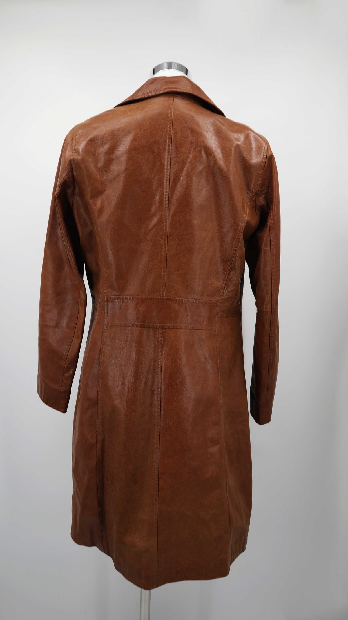 Gipsy Ledermantel Braun 38 M Mantel lang Trenchcoat