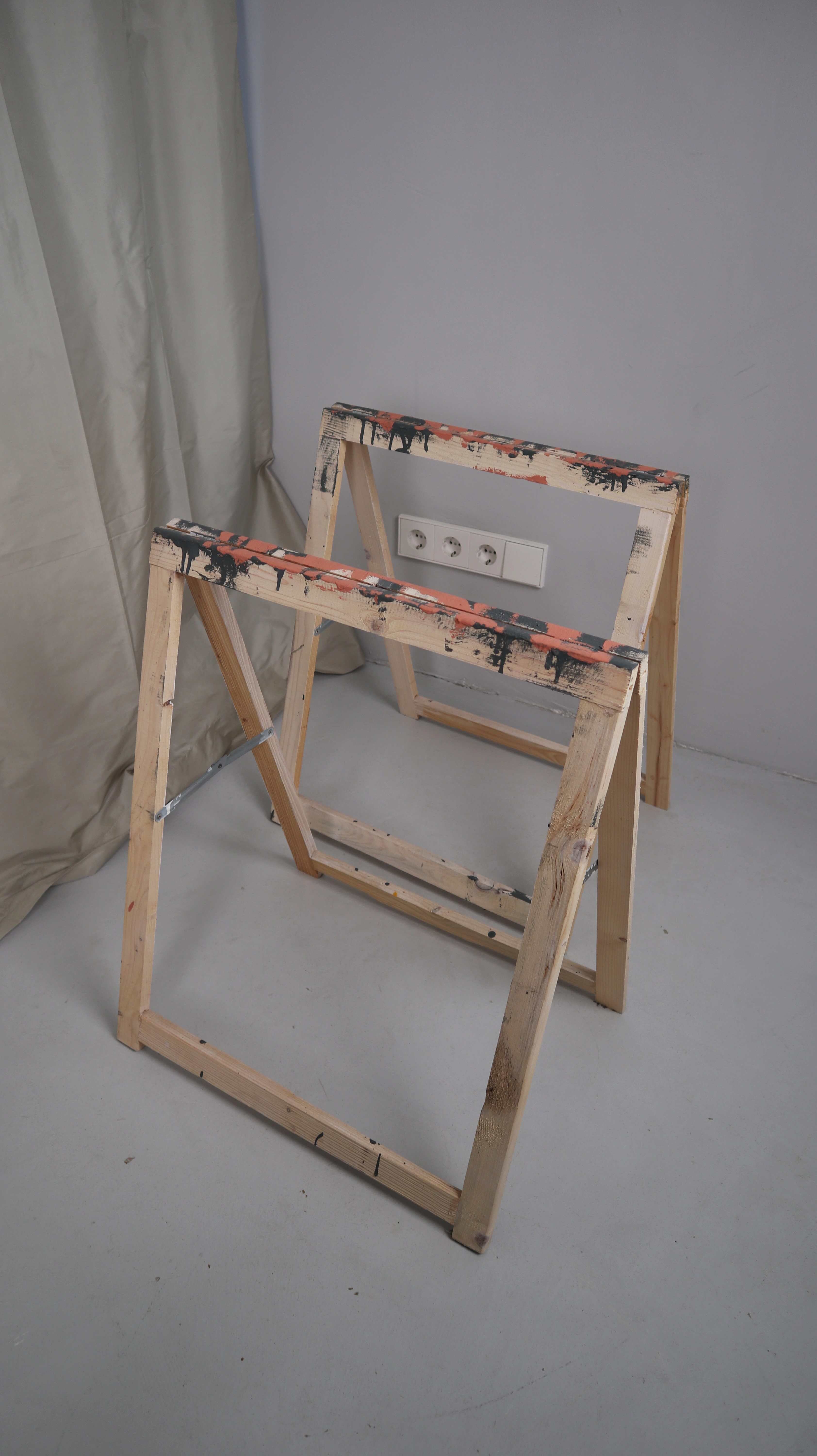 Tischböcke Stütze Holzböcke Set zwei Stück Klappböcke