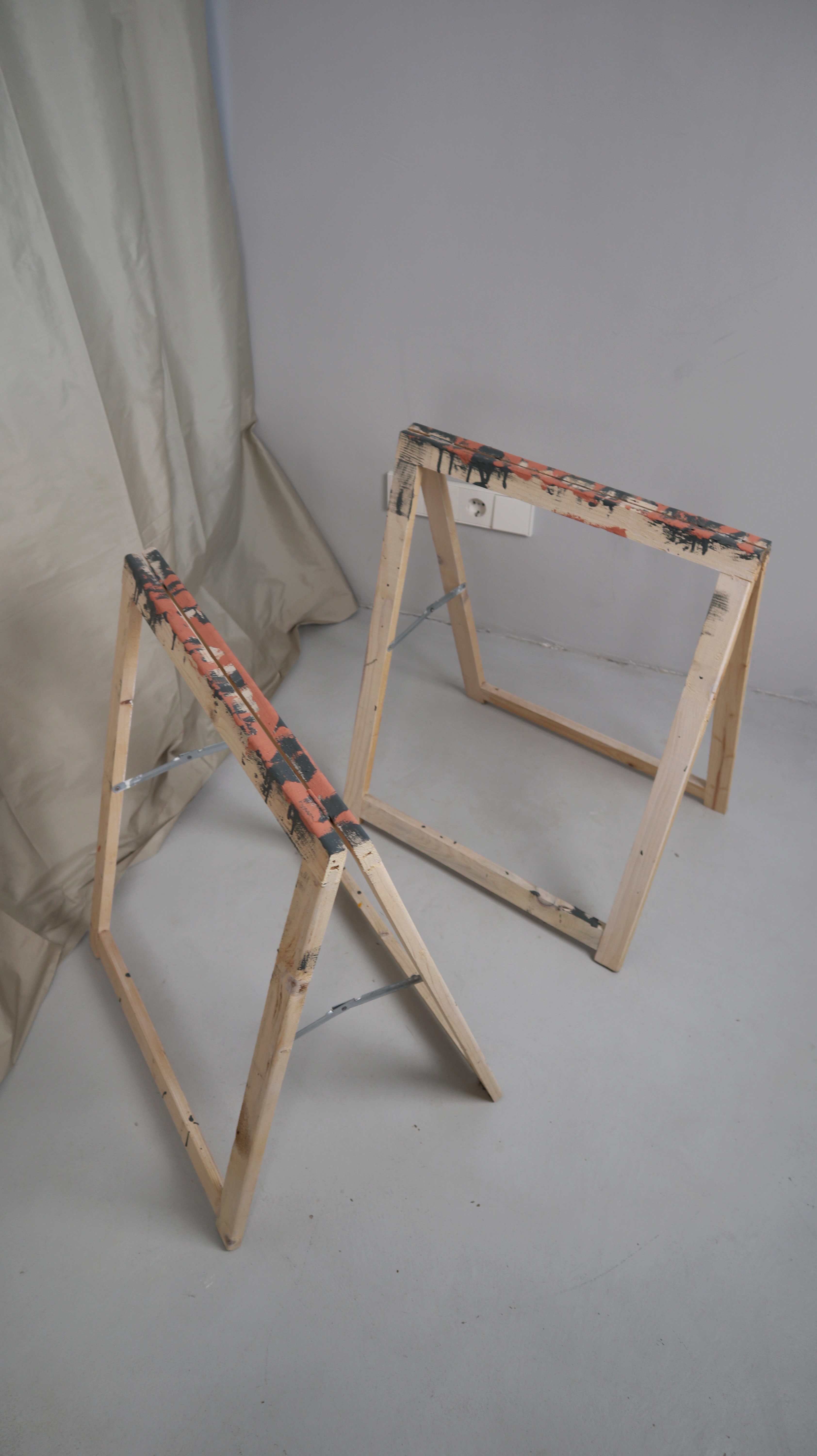 Tischböcke Stütze Holzböcke Set zwei Stück Klappböcke