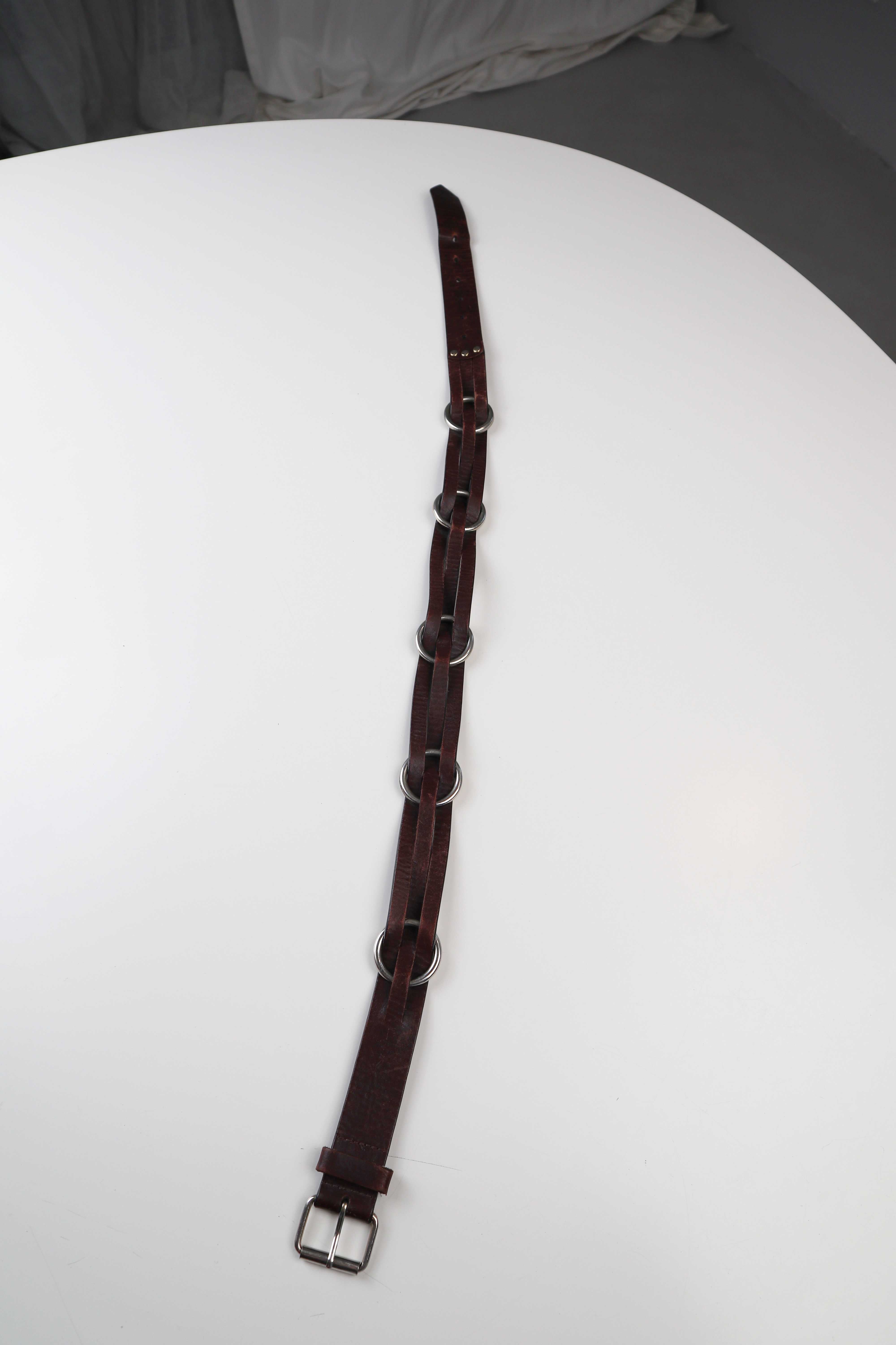 Marks & Spencer Ledergürtel Taillengürtel Braun Leder S Ringe