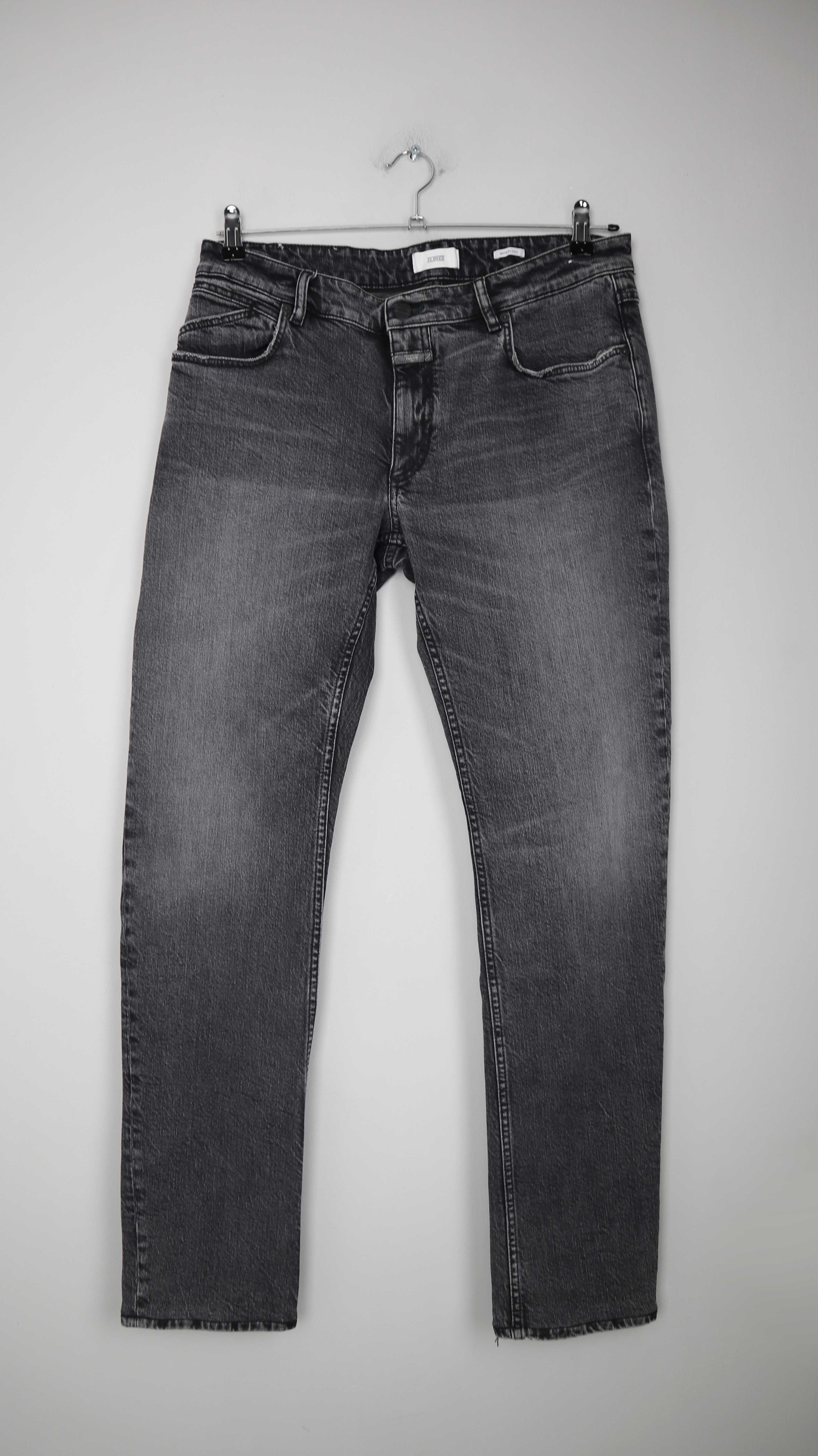 Closed Hose Grau 36 straight fit Unity slim dunkelgrau washed L