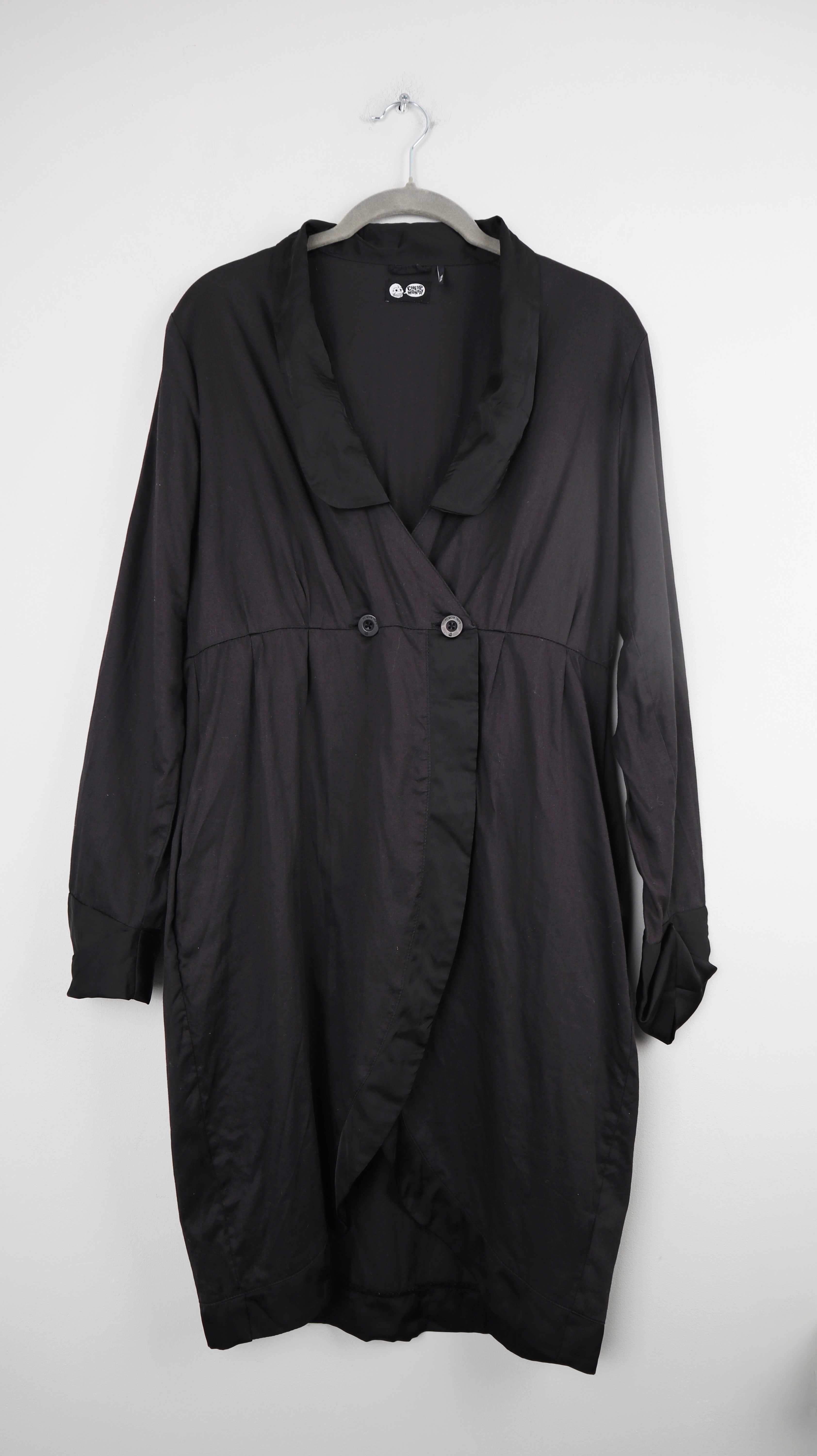 Cheap Monday Kleid Shirt Oberteil Hemd Bluse schwarz 38 M smokey coat