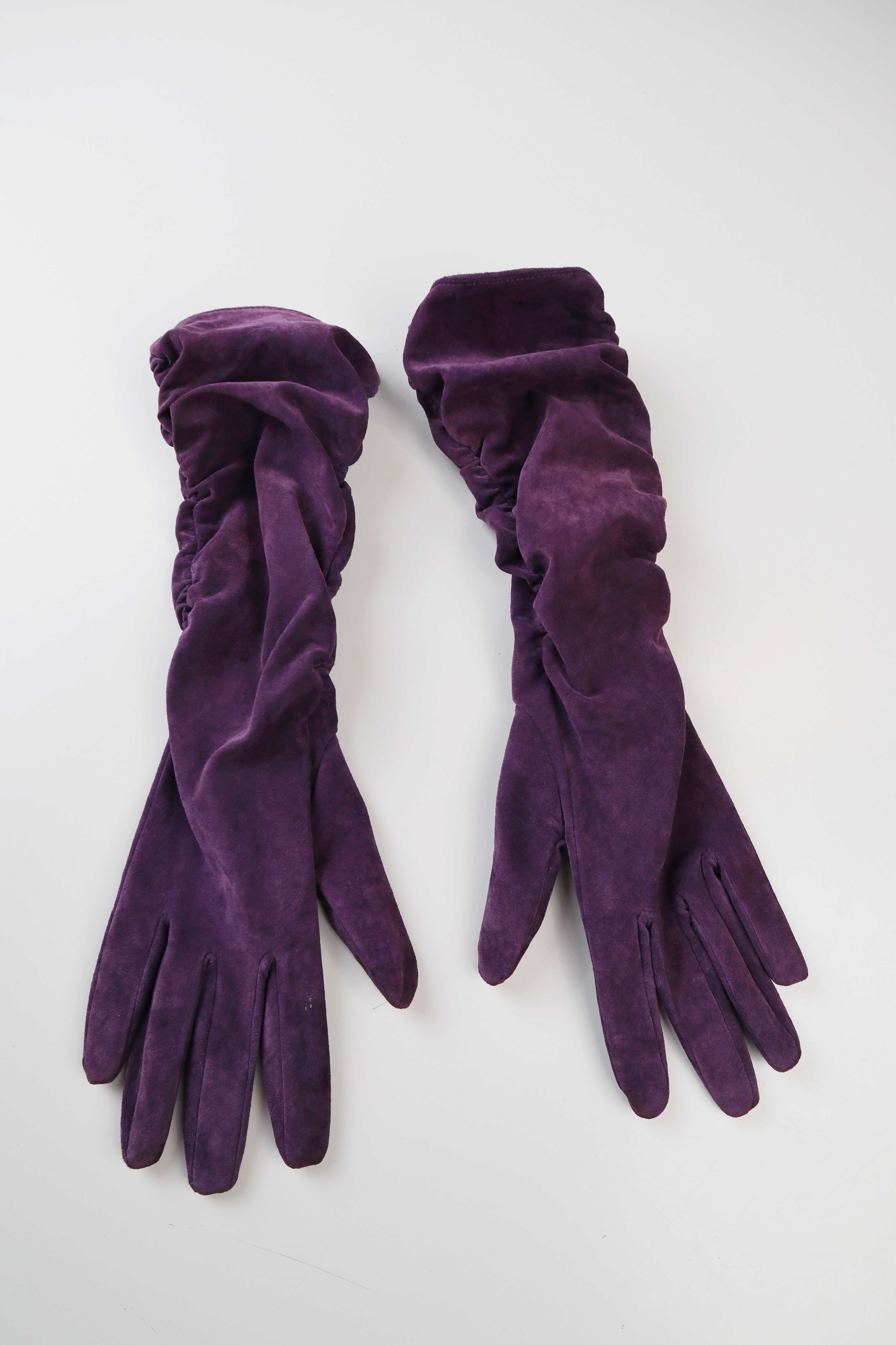 handschuhe flieder True Vintage Handschuhe land Lila Flieder Lederhandschuhe M Wildlederh – Handpicked pieces