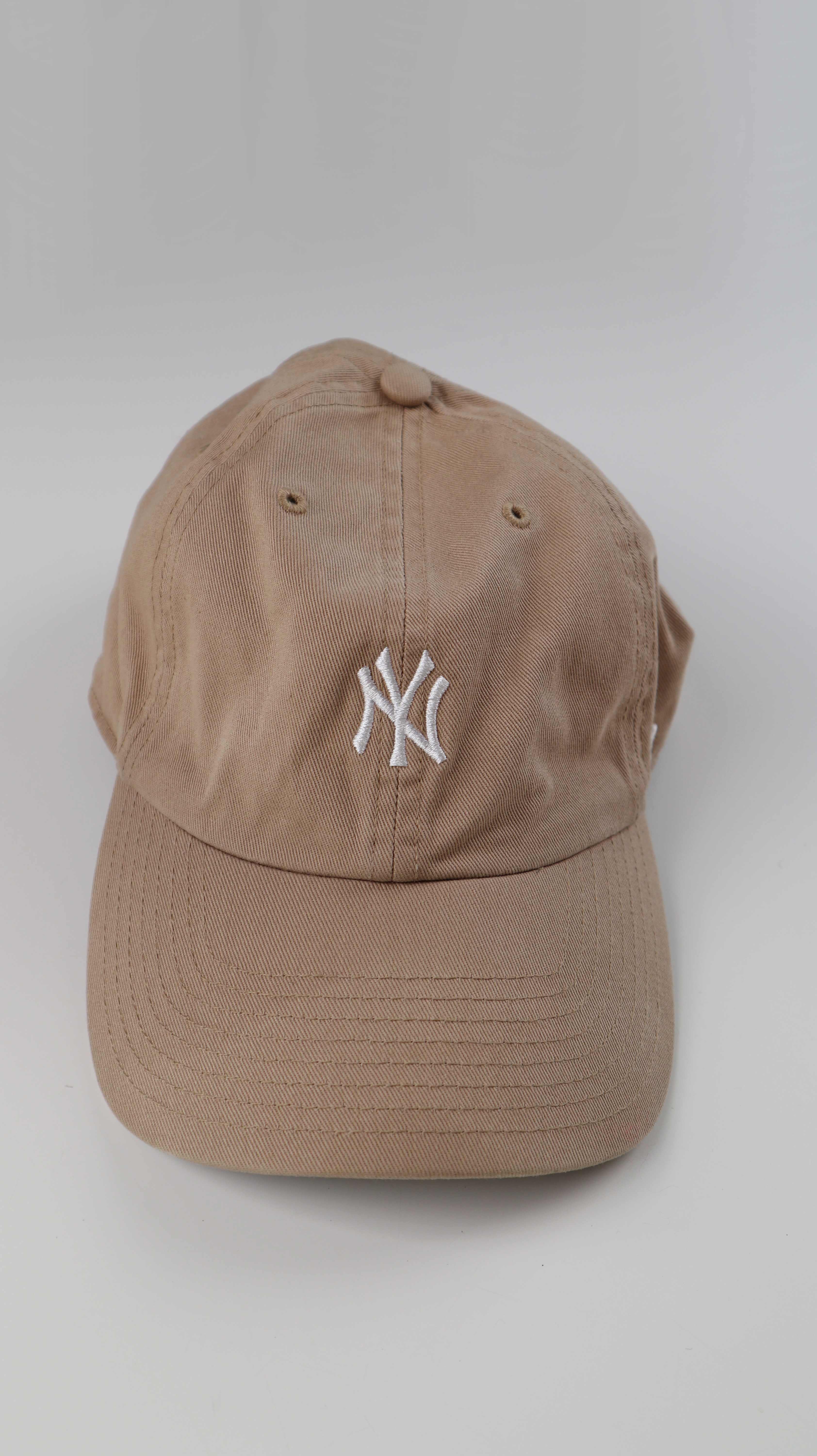 New York Yankees Cap Beige Creme Braun Käppi Mütze Schirmmütze