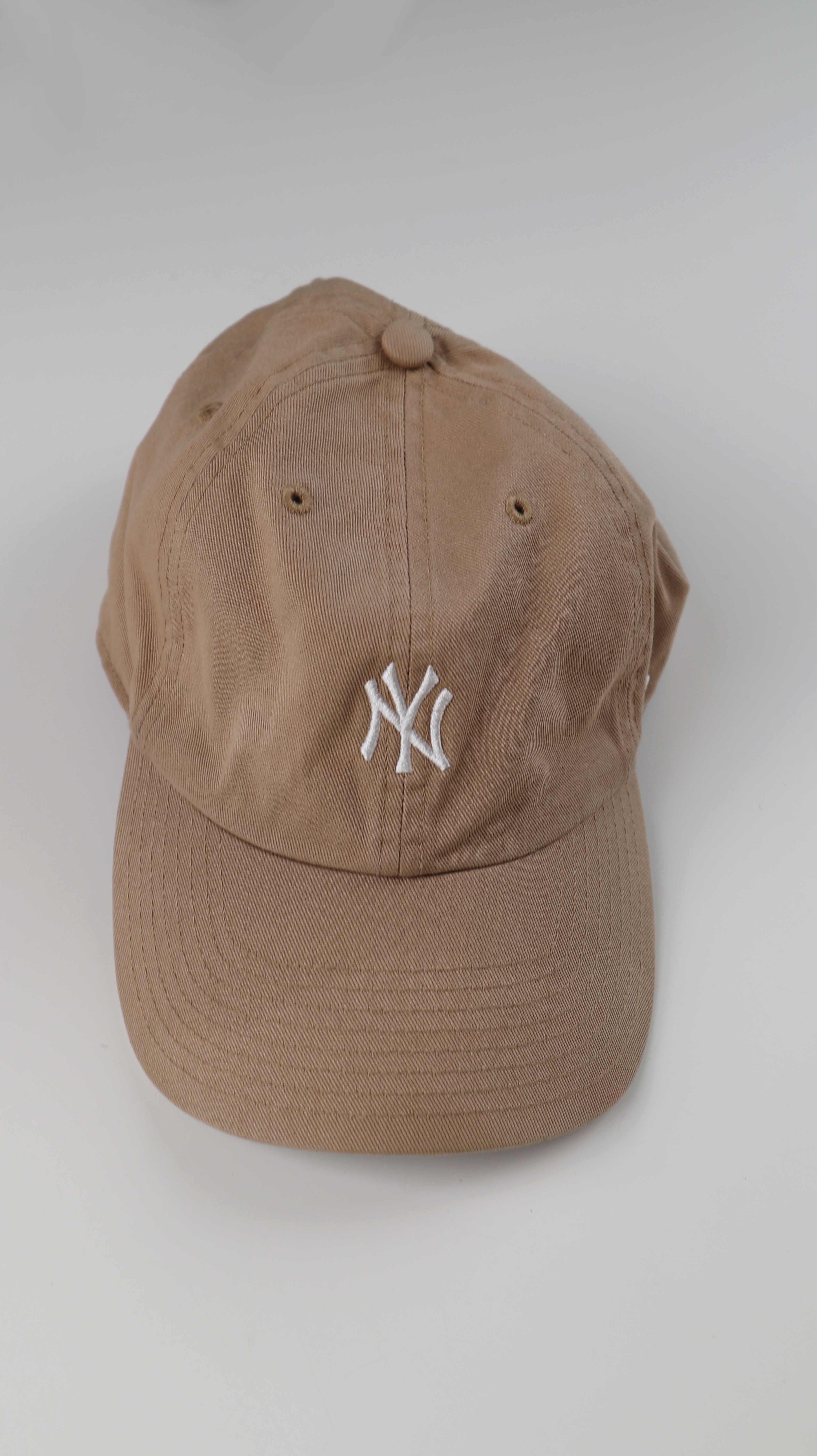 New York Yankees Cap Beige Creme Braun Käppi Mütze Schirmmütze
