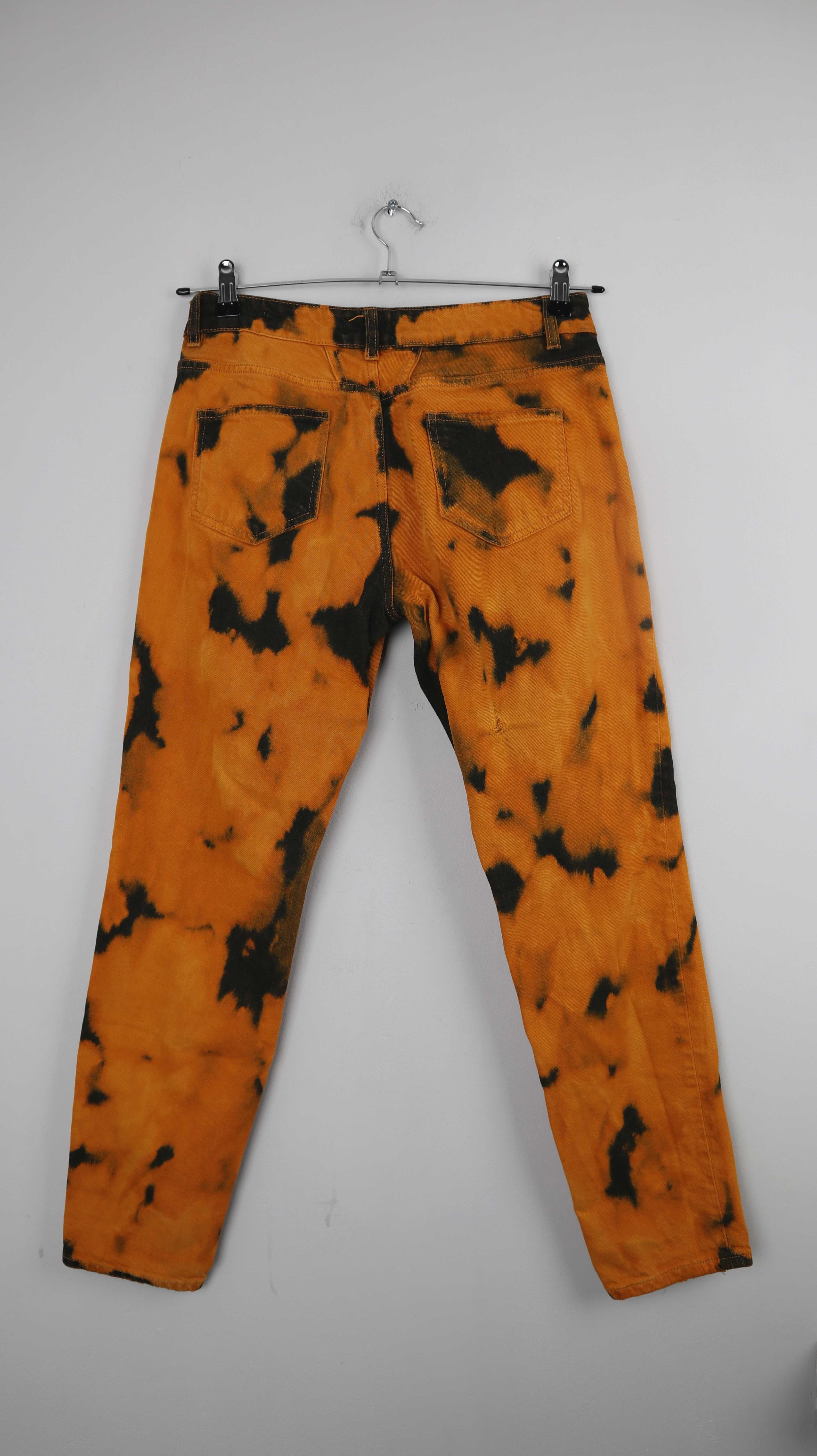 Closed Hose batik orange schwarz Jeans Muster slim 27 36 S