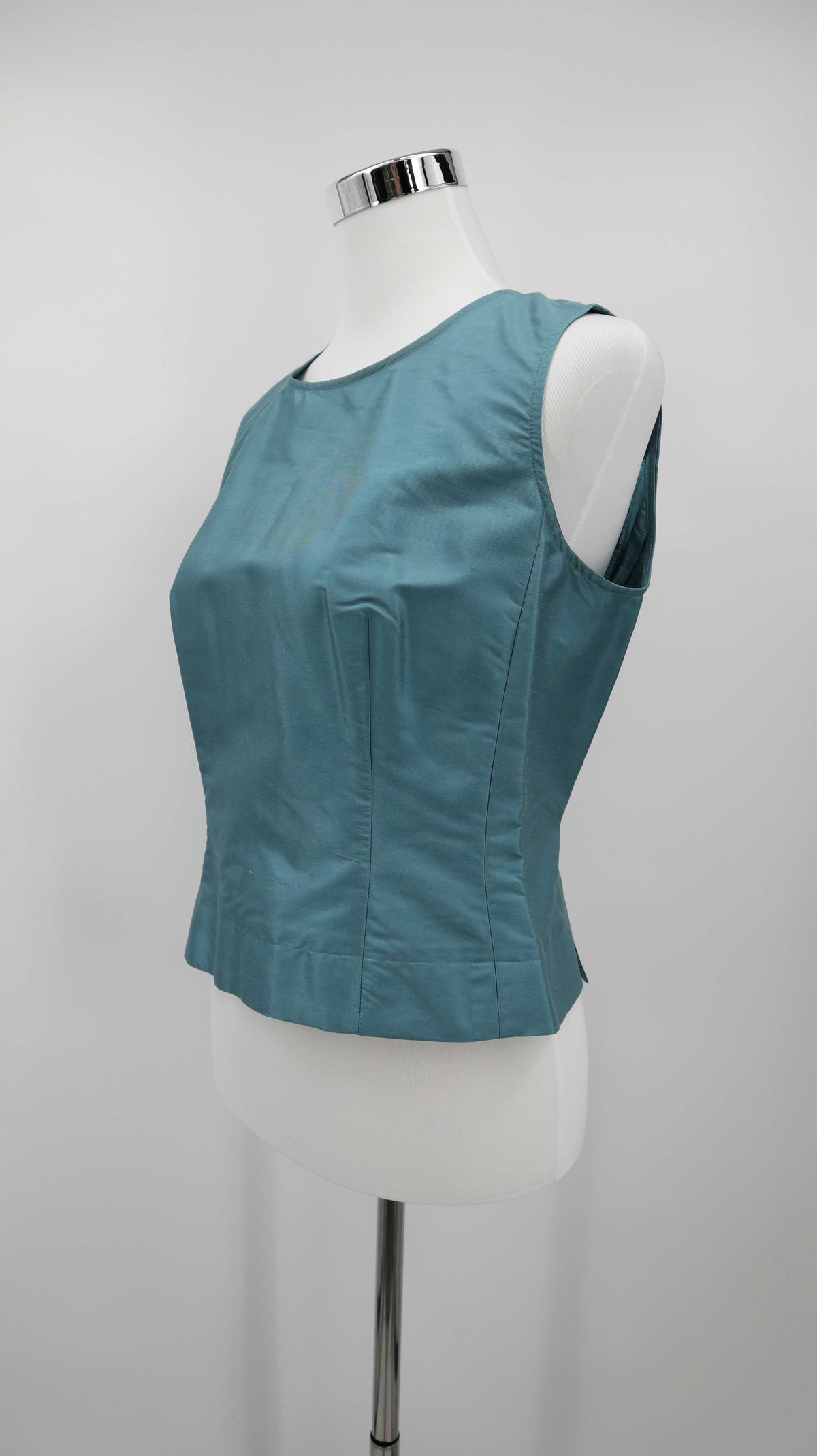 Gina Donna Shirt Seide türkis blau Top Oberteil 46 Etuioberteil 38 M