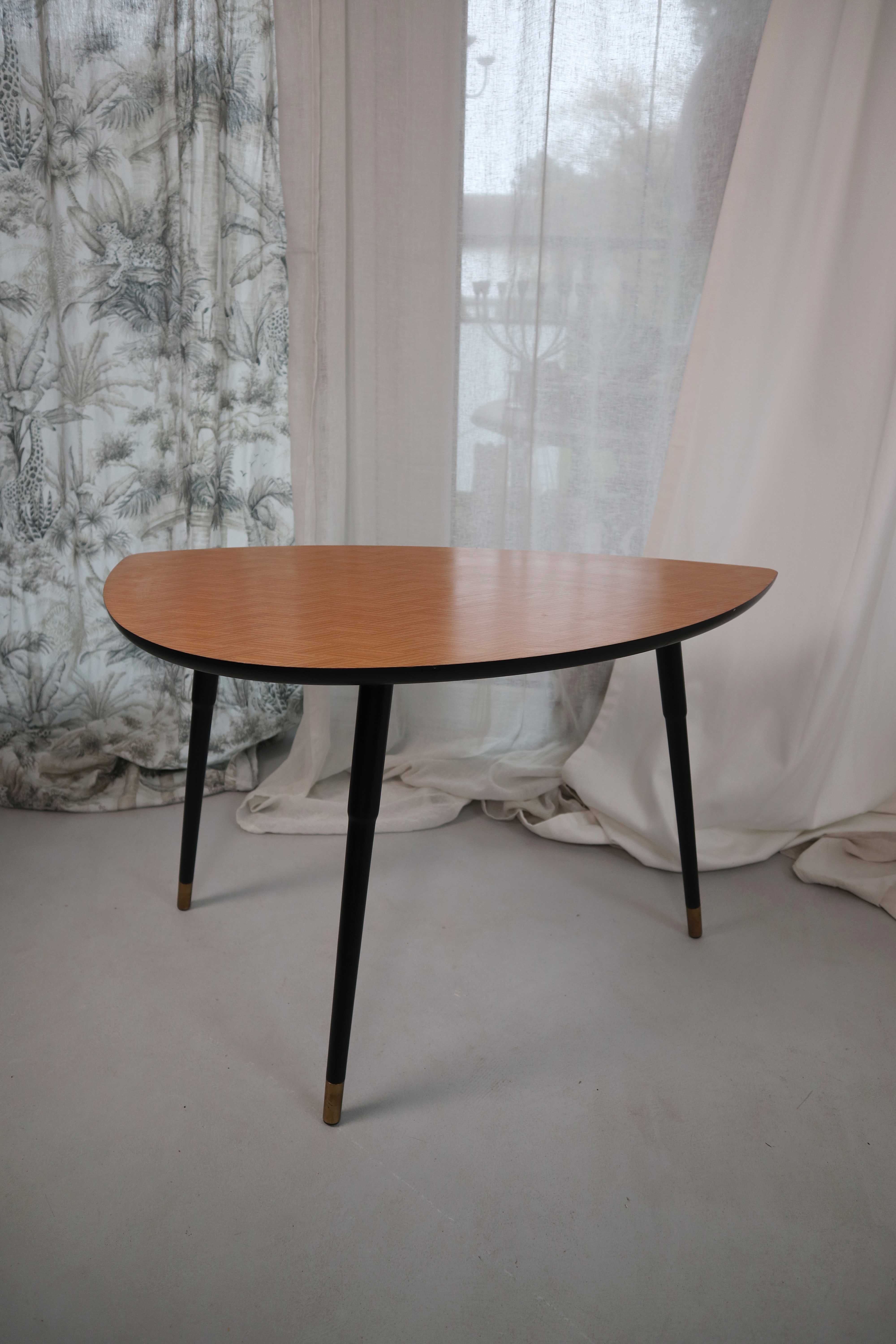 Nierentisch Beistelltisch 50er kleiner Tisch Braun