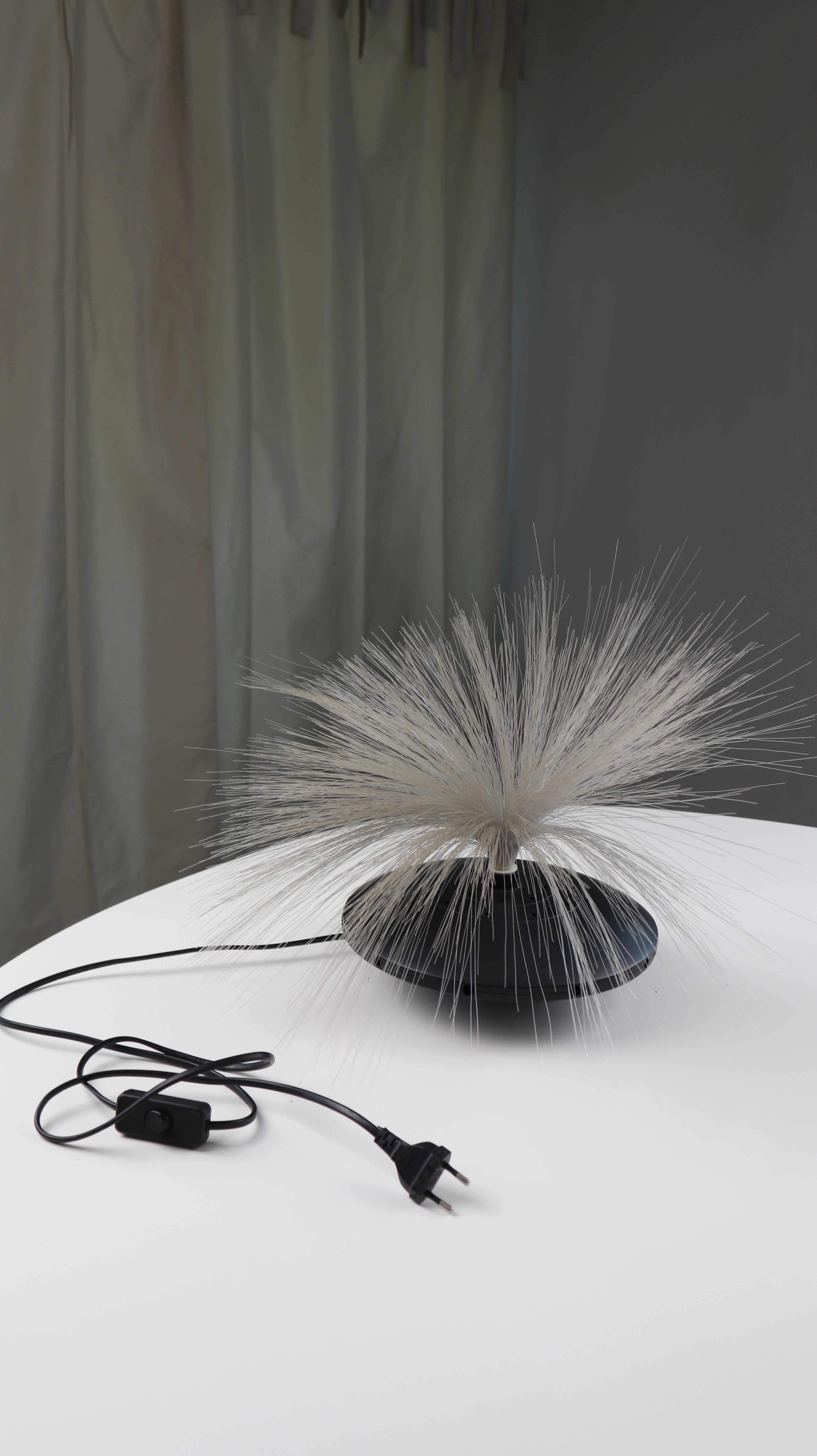 Glasfaserlampe Lampe Tischlampe Vintage Fransenlampe Ufo Ufolampe Led