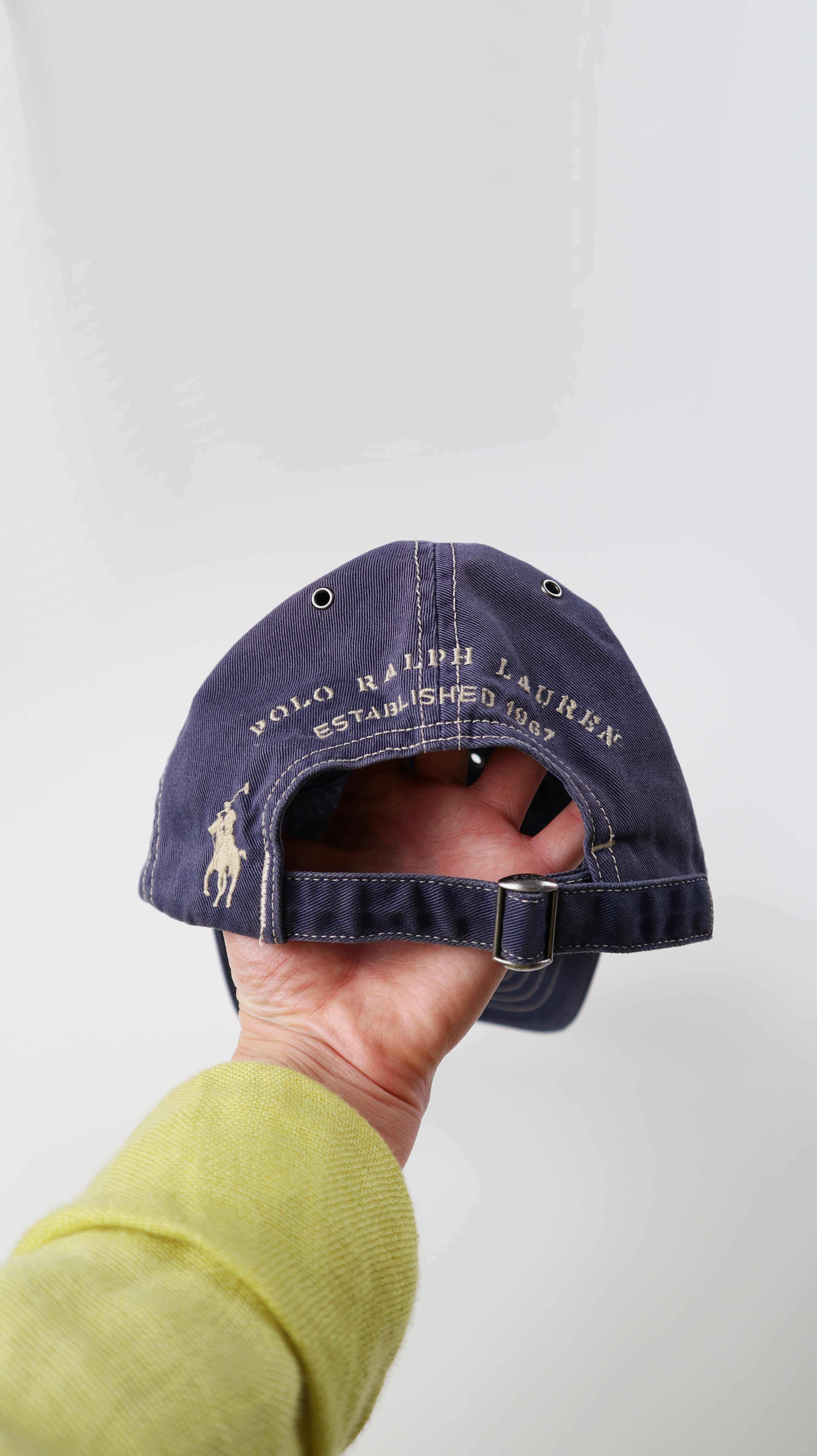 Ralph Lauren Polo Cap Mütze Schirmmütze blau washed Flagge amerikanisch