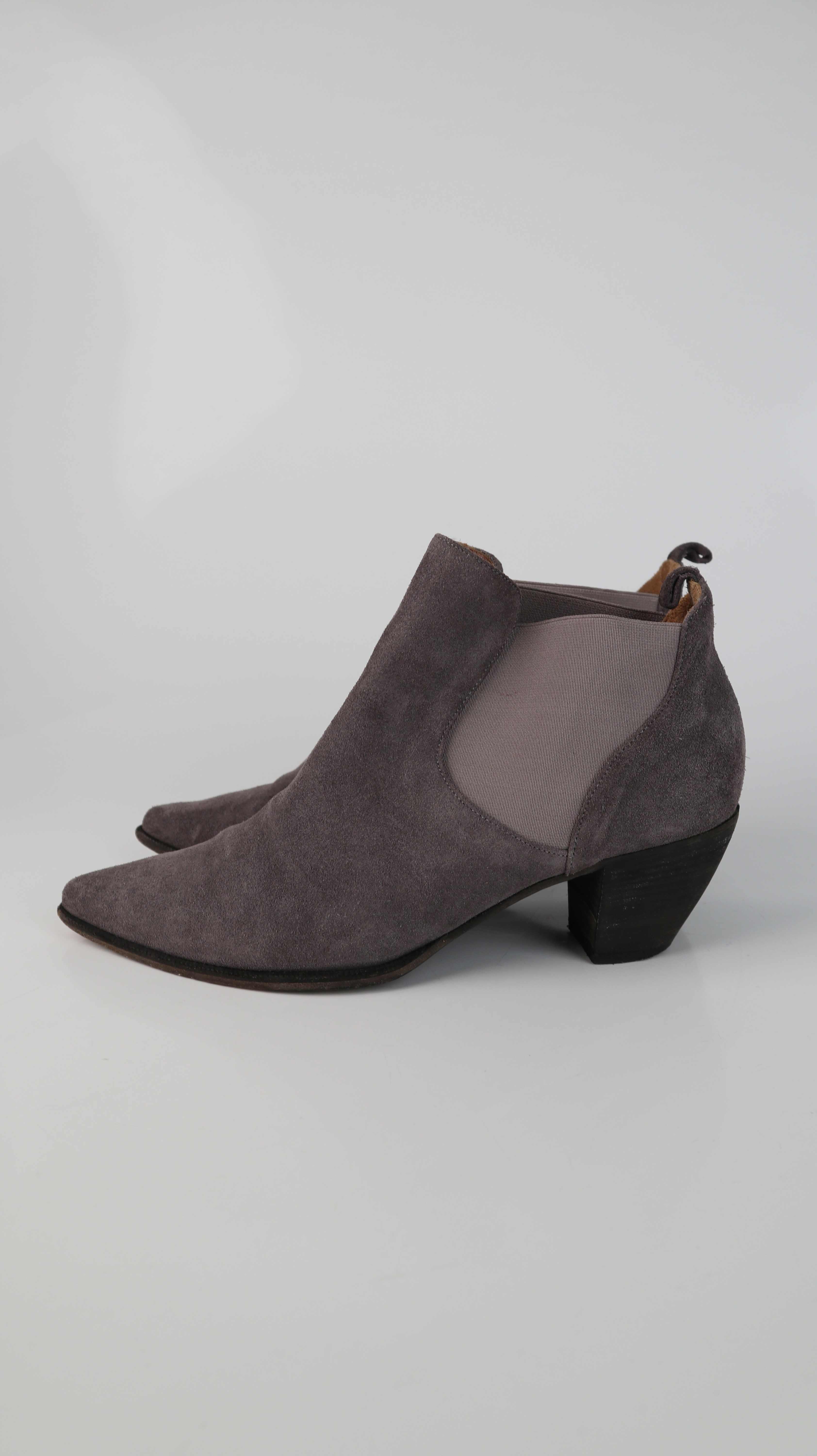 Marc Cain Stiefeletten Grau 40 Spitz Absatzschuhe Wildleder