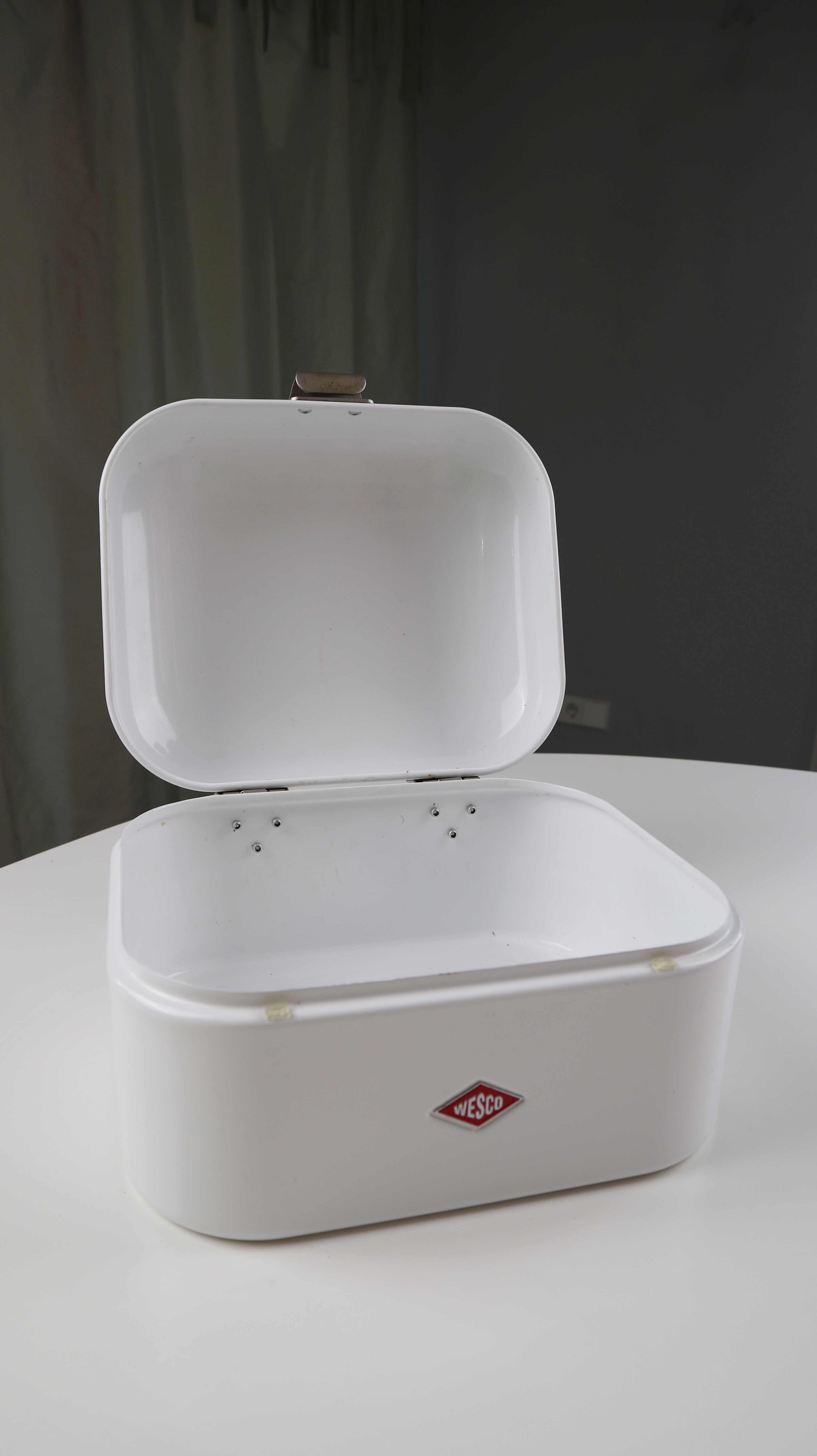 Wesco kleine Brotbox Box Metalldose weiß Aufbewahrungsdose