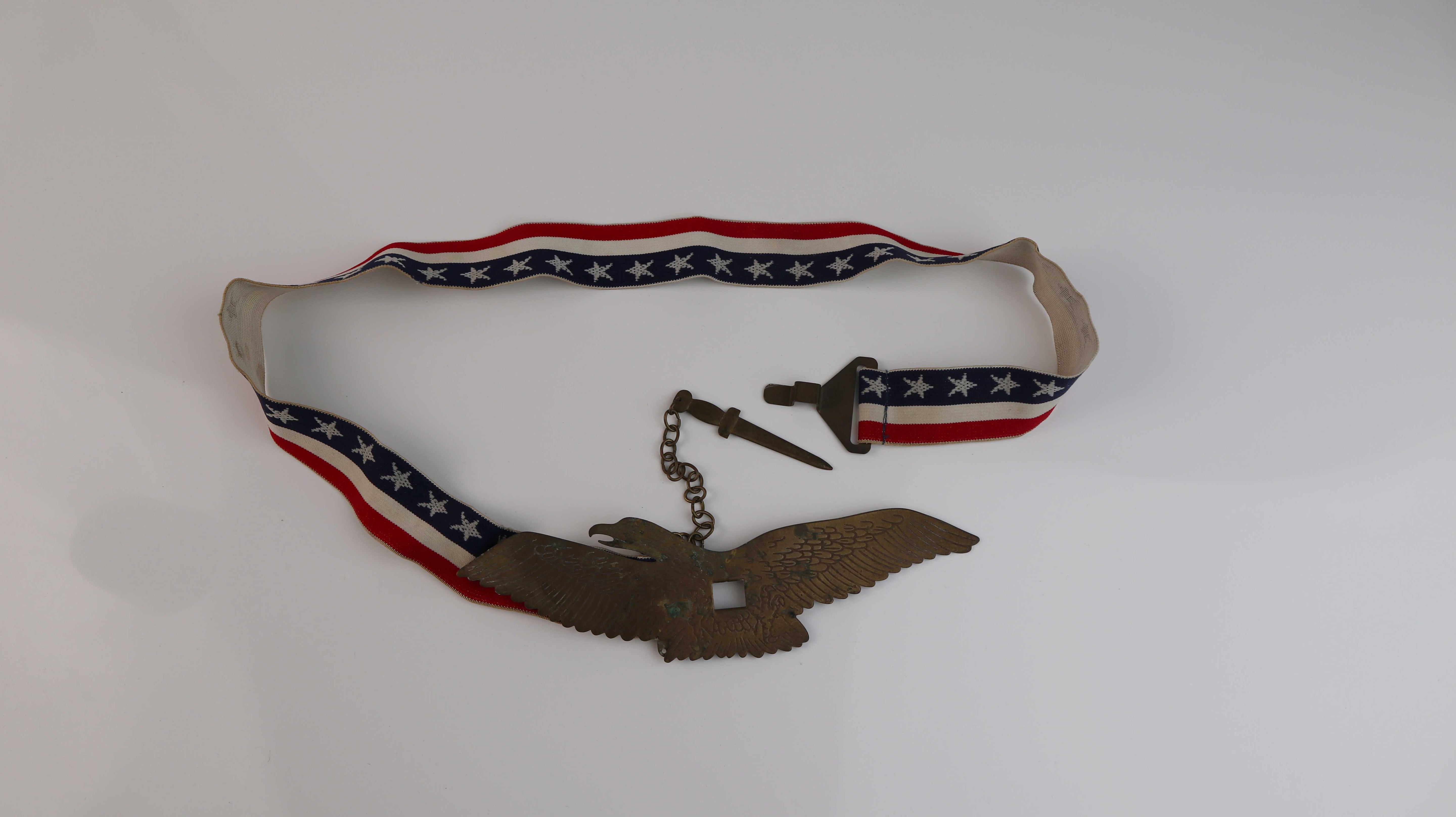 Gürtel Amerikanisch Schnalle true Vintage Adler Gold Flagge USA