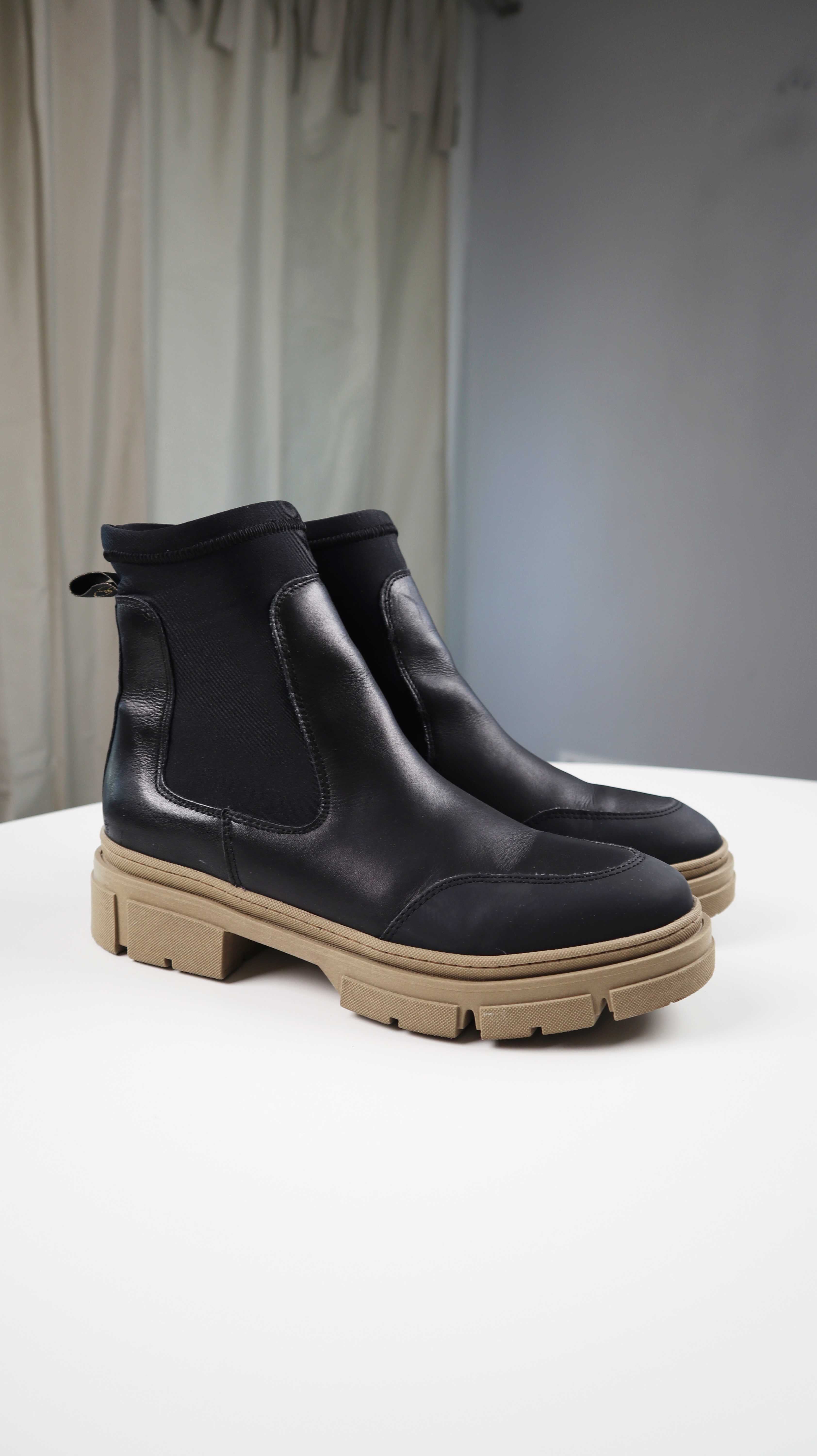 Tamaris Stiefeletten schwarz 39 Lederstiefel Boots basic