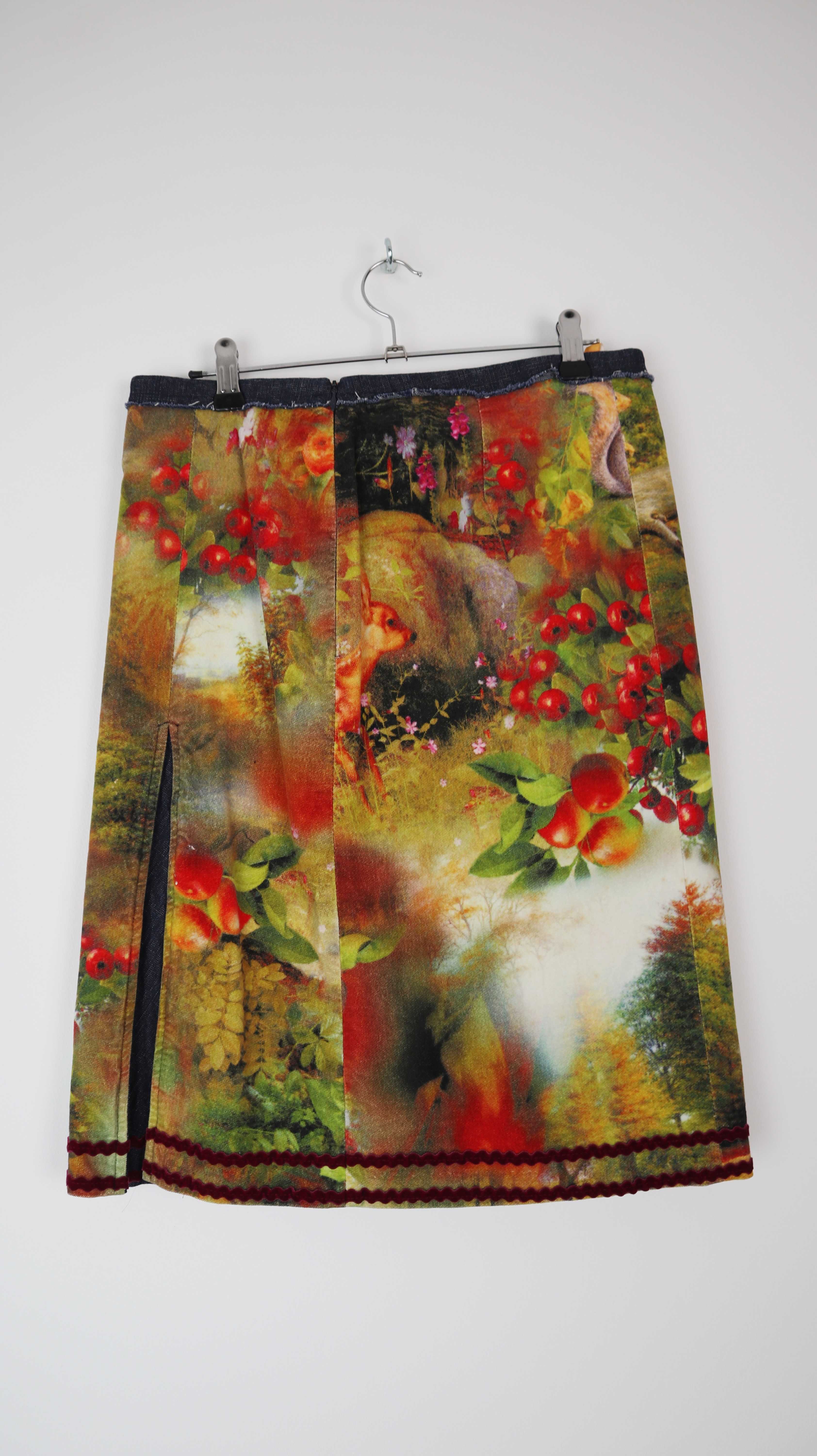 personal affairs Rock Samtrock 36 S Rehe Print Design Stiftrock Gelb Jeans