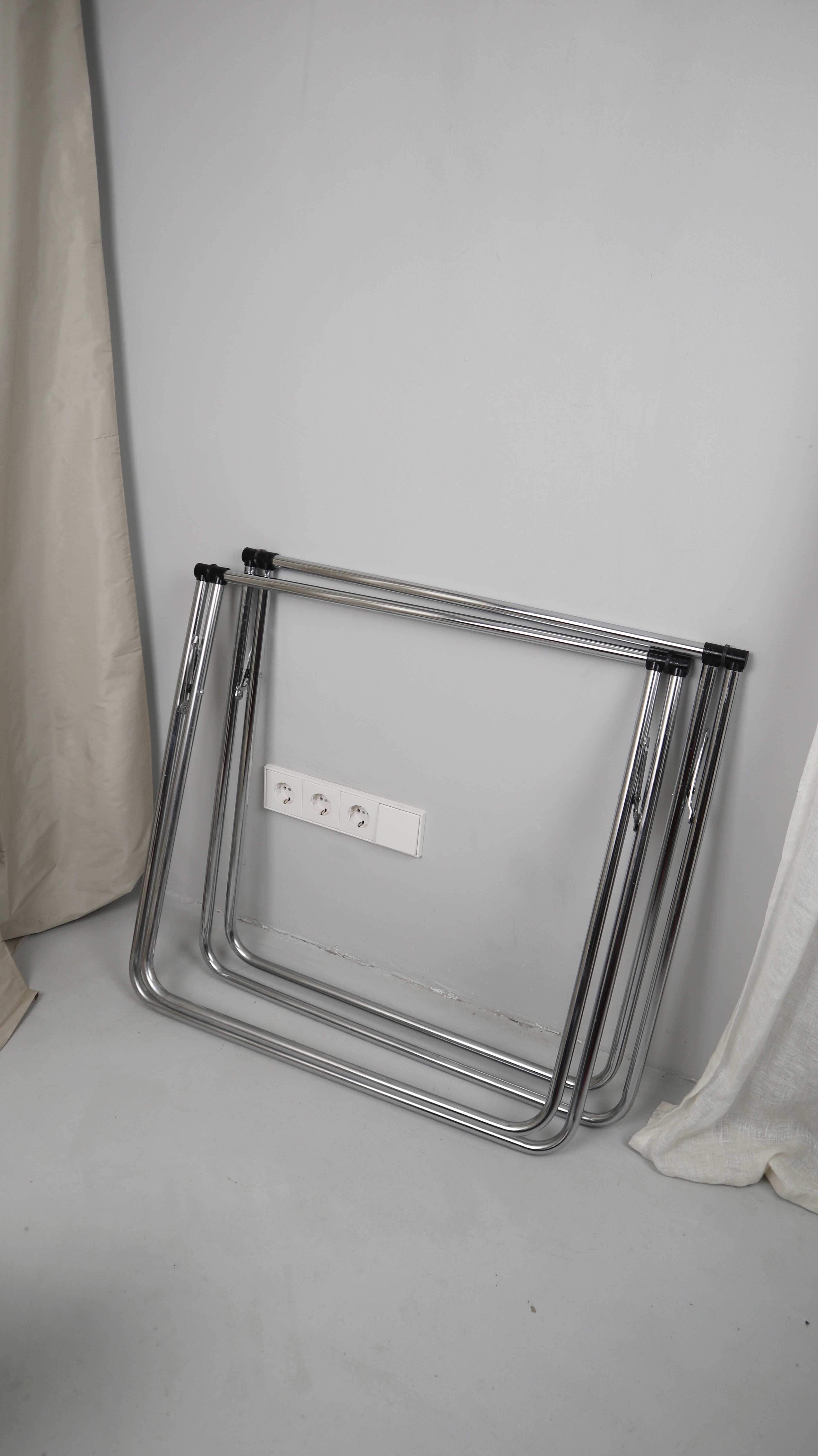 Design Klappböcke Chrom Silber Tischstützen Stützen Tischböcke