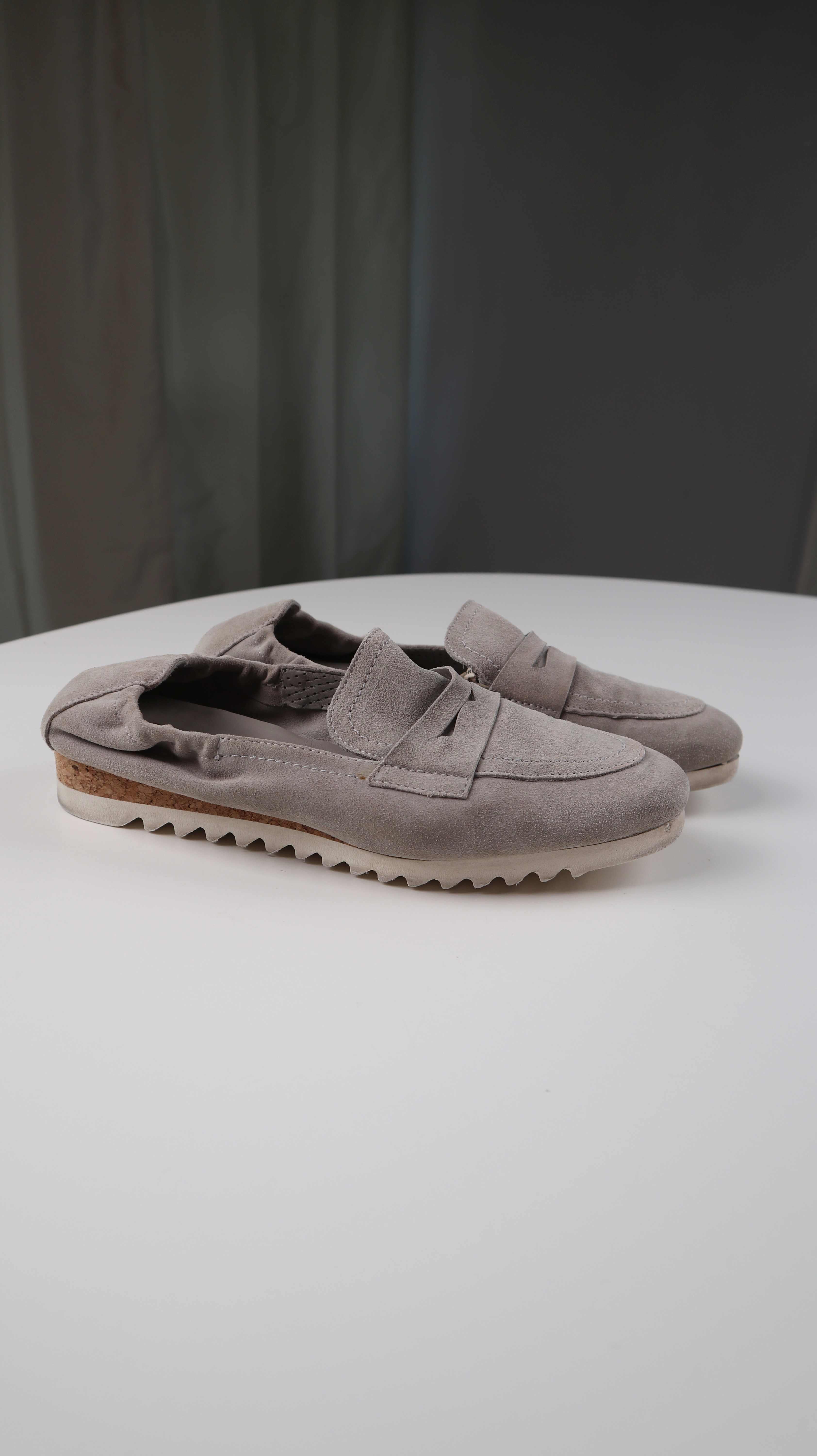 Maripe Loafer Beige Grau Wildleder 39 Slipper Halbschuhe Mokassins