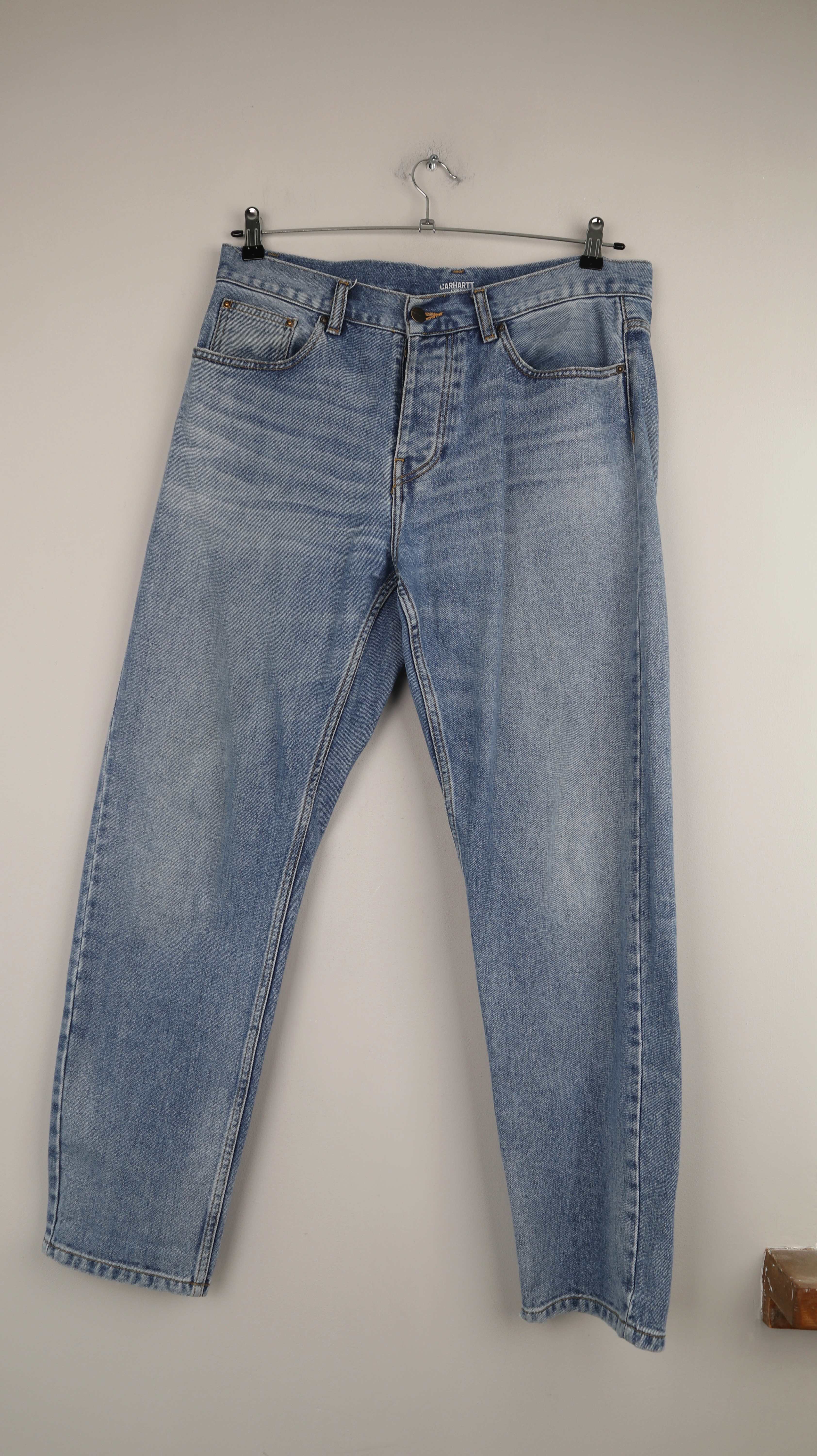 Carhartt Jeans Hose blau hellblau 31 Newel Pant straight leg washed