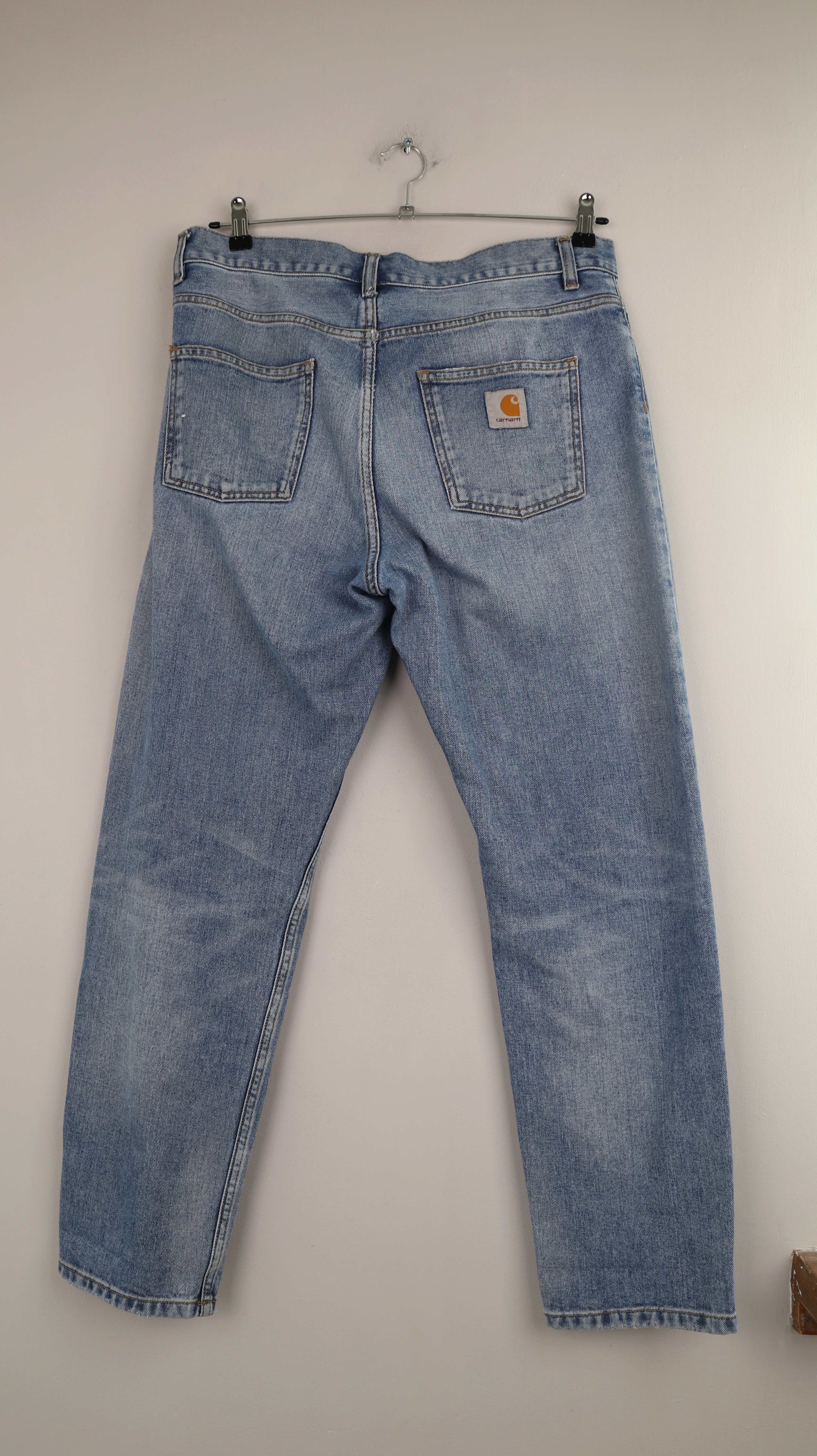 Carhartt Jeans Hose blau hellblau 31 Newel Pant straight leg washed