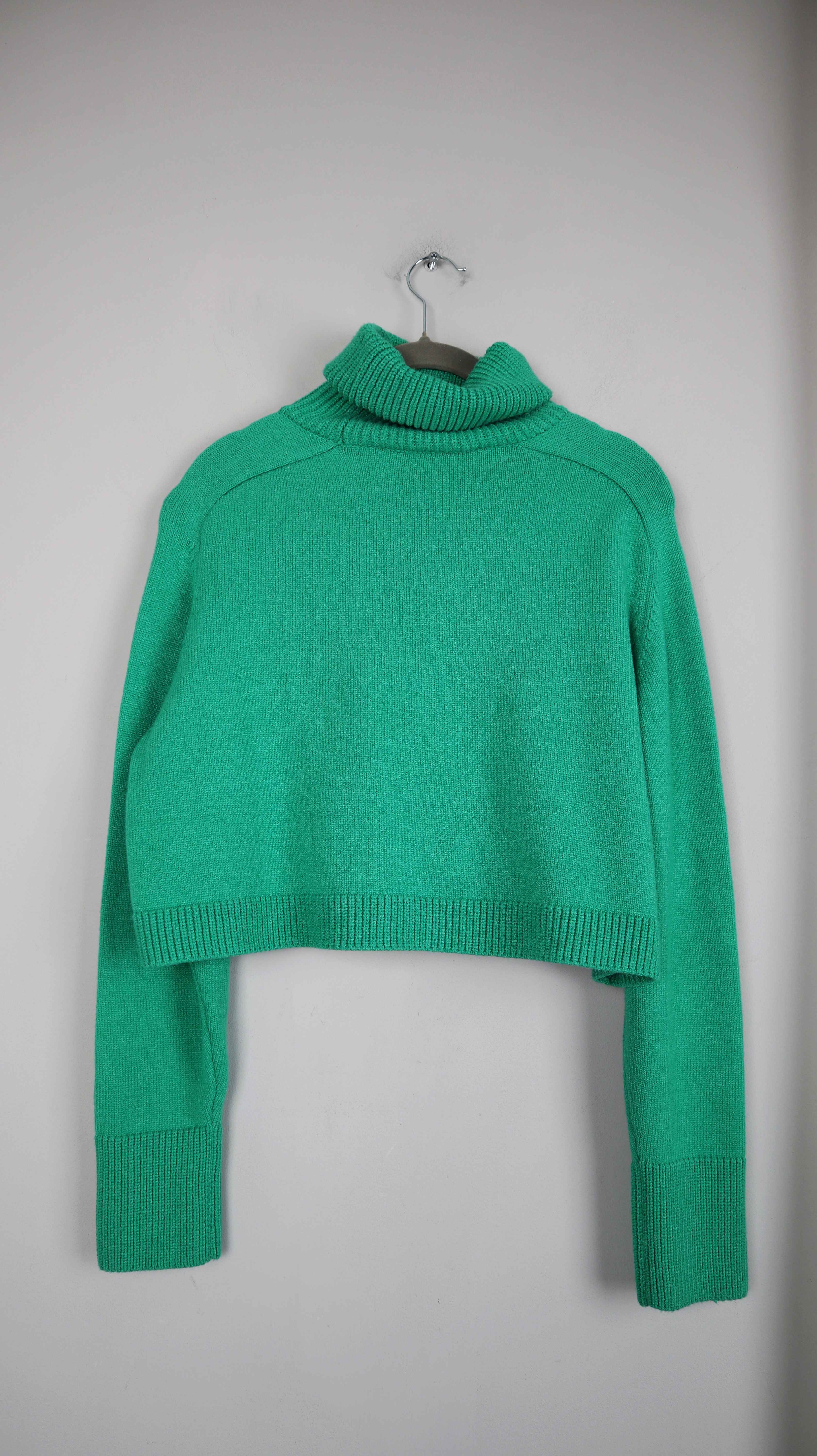 Zara Pullover Grün 38 M Rollkragenpullover Rolli Sweater basic einfarbig Hellgrün