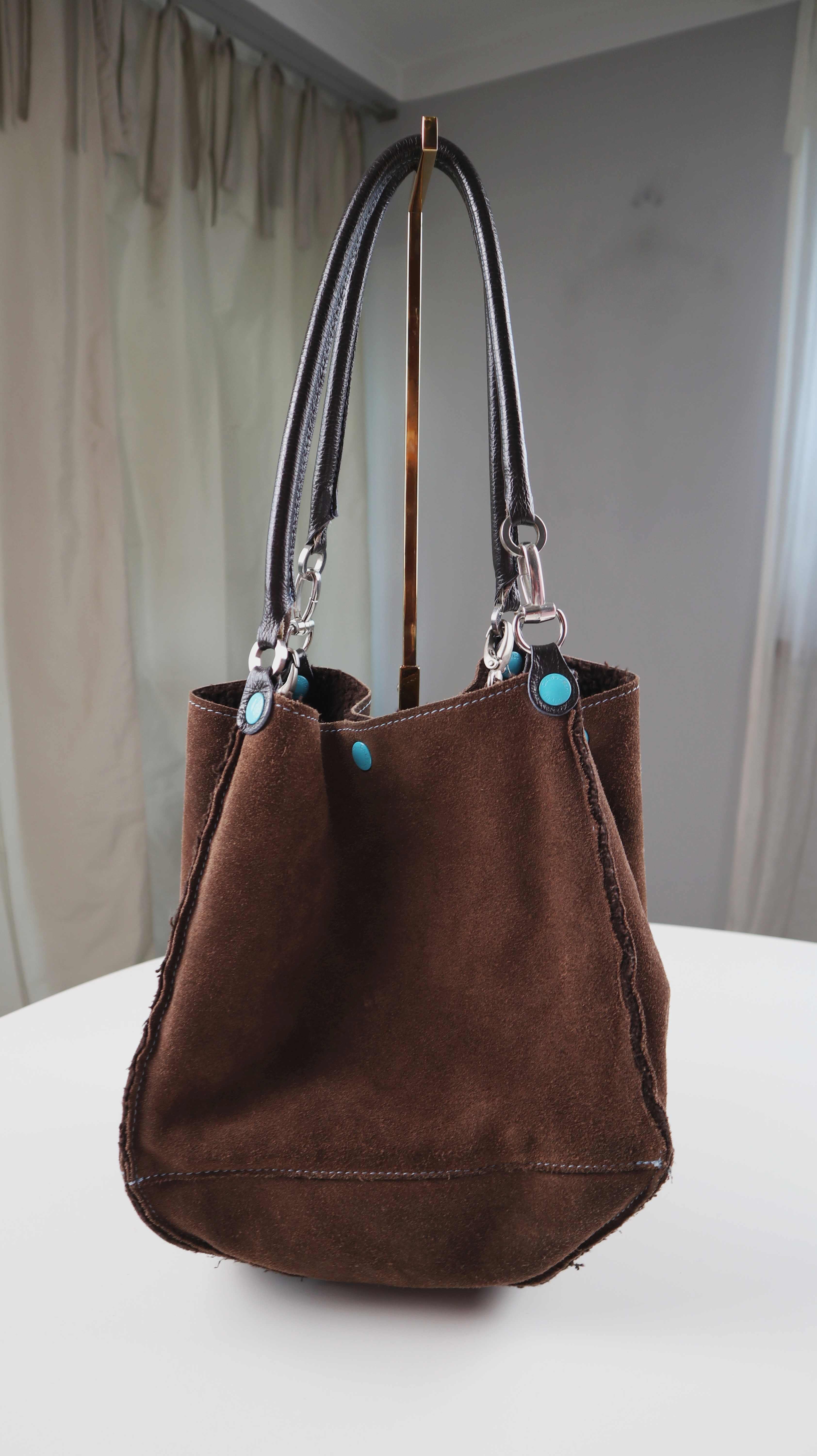 Gabs Tasche Wildleder braun Schultertasche Beuteltasche Ledertasche