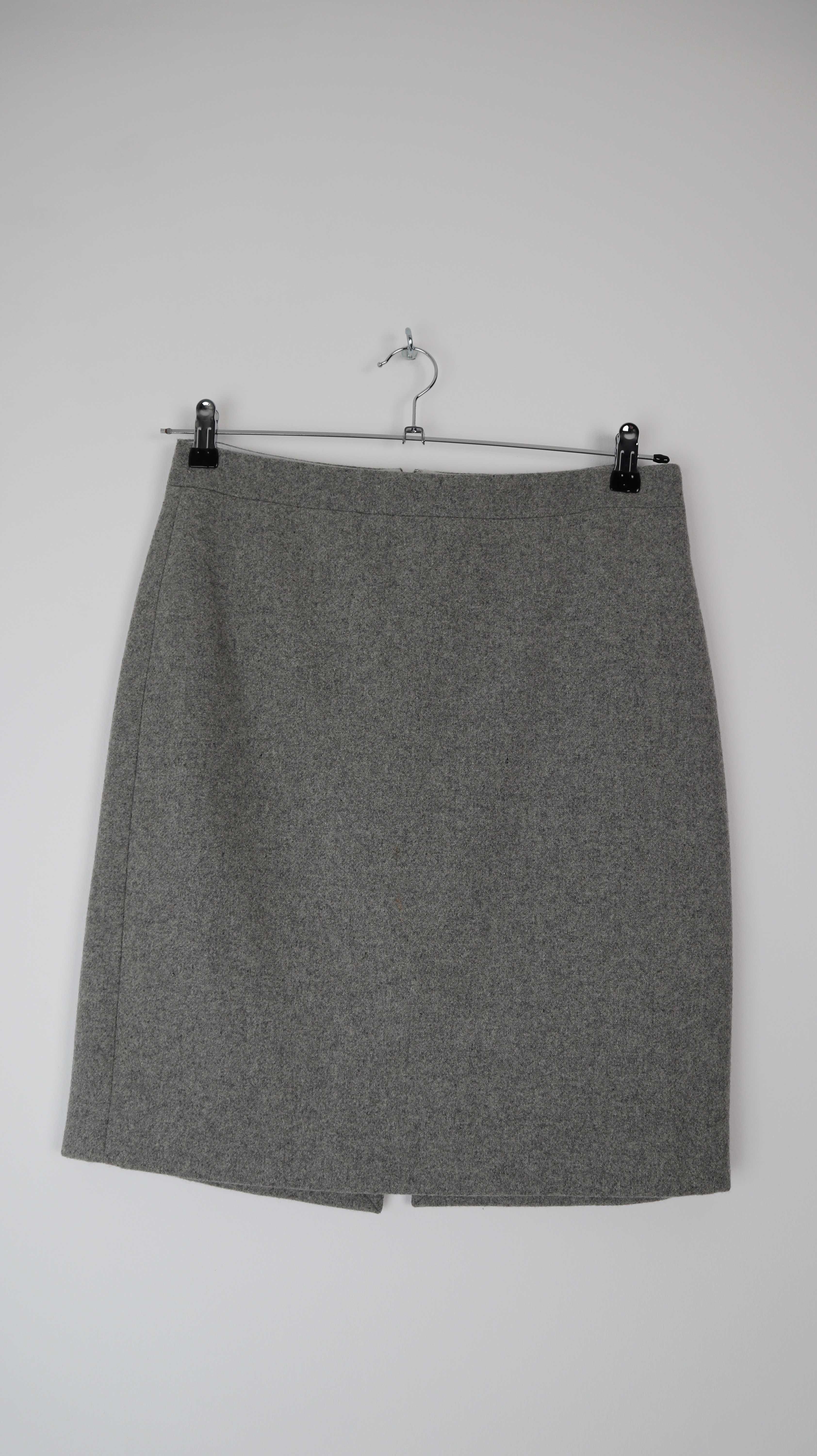 J. Crew Wollrock Grau Rock Wolle 38 M Midi Midirock Stiftrock