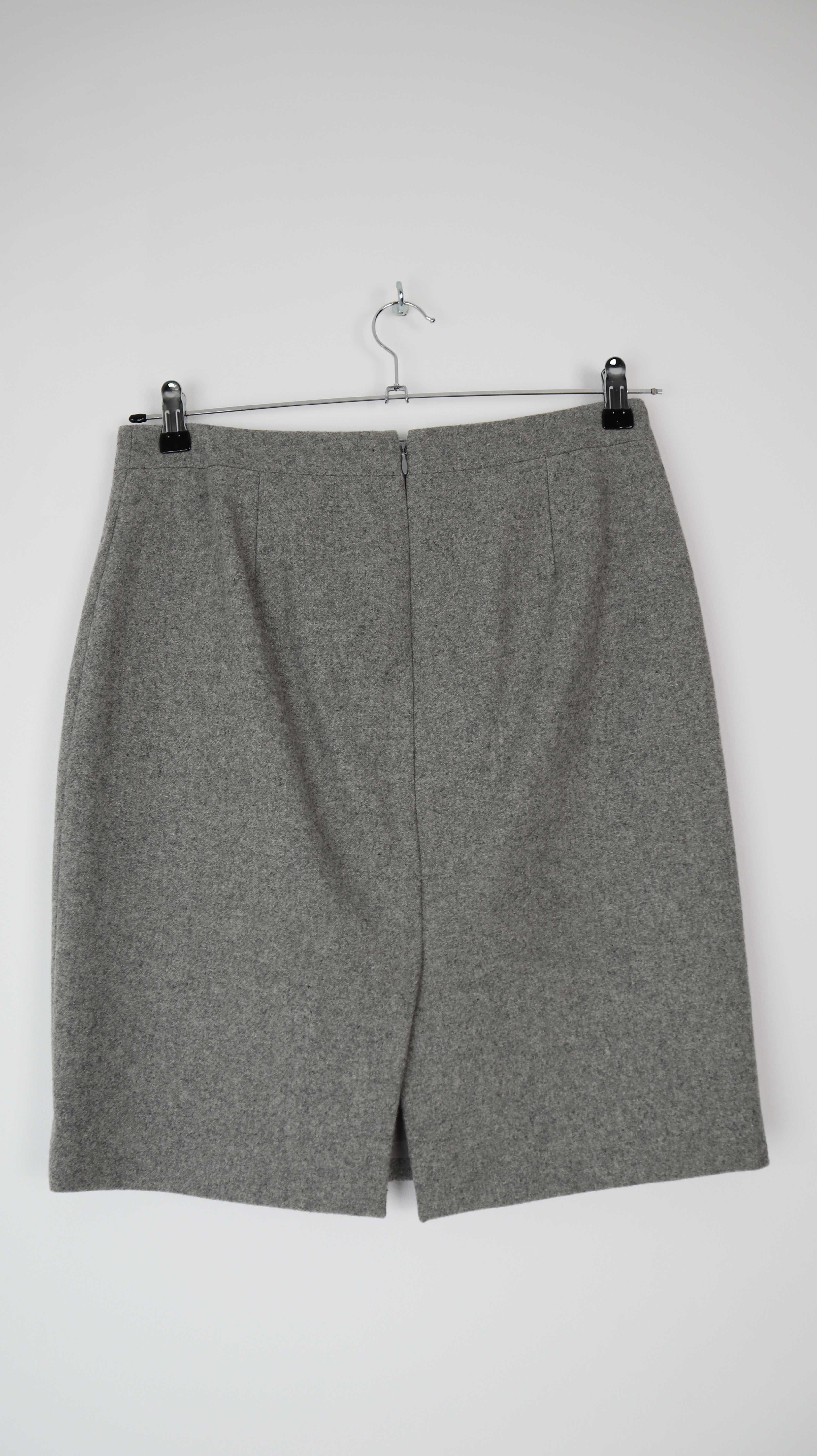J. Crew Wollrock Grau Rock Wolle 38 M Midi Midirock Stiftrock