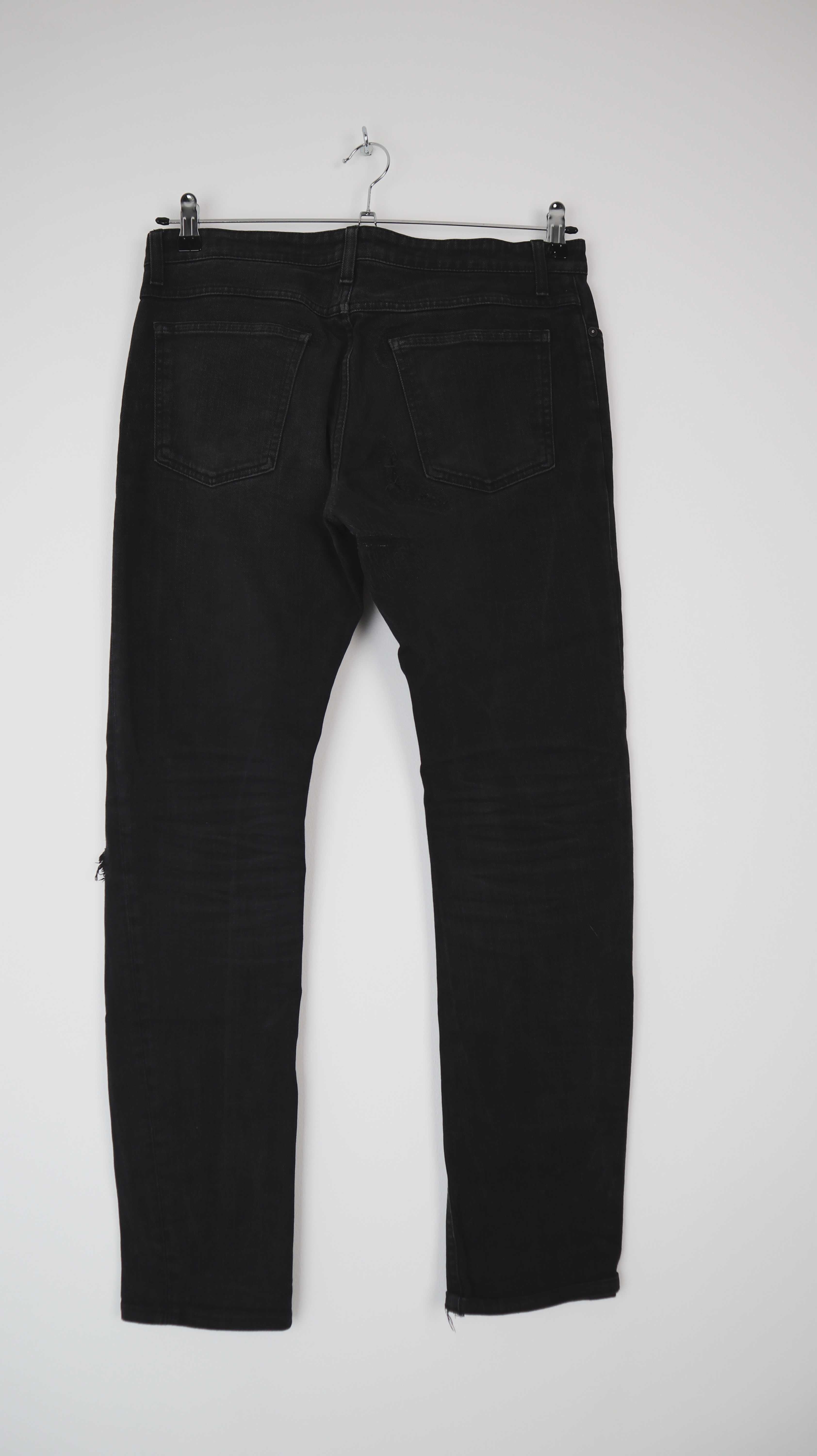 Closed Hose Jeans dunkelgrau 31 ripped mid waist slim