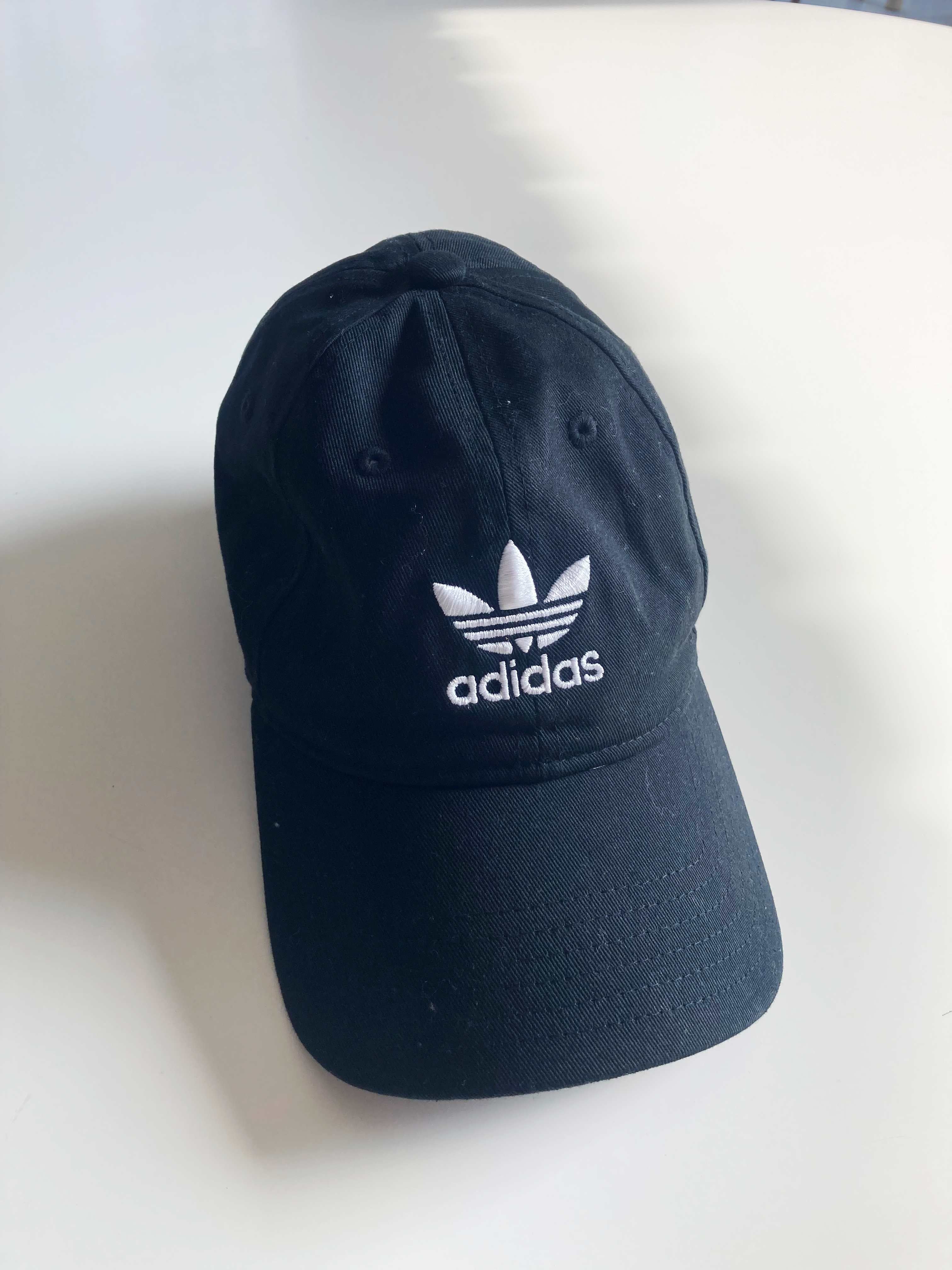 Adidas Cap Kappe Mütze Schiebermütze schwarz weiß