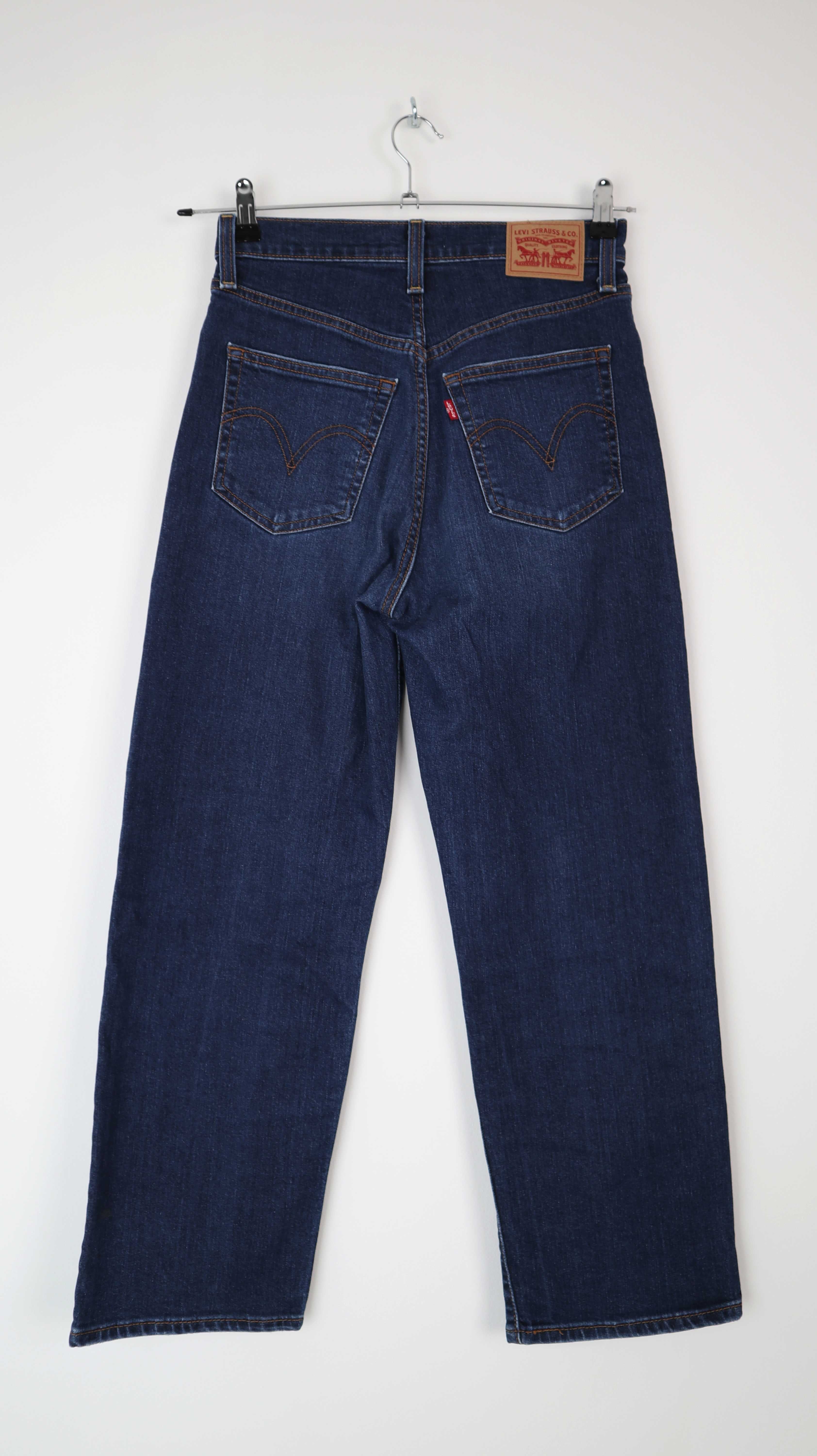 Levis Ribcage Straight Ankle 26 Jeans blau denim Hose W26 L27