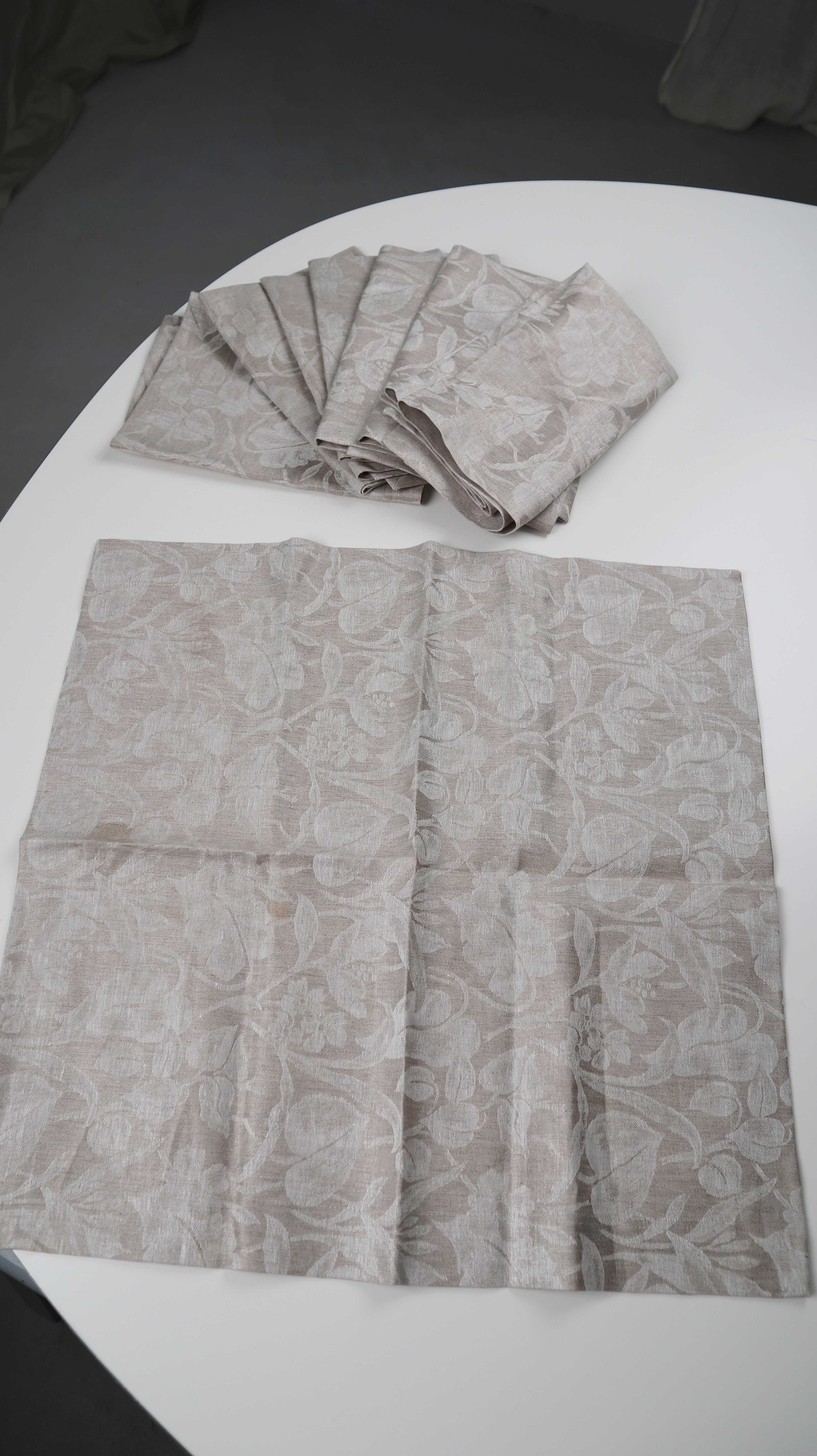 Dibbern Leinentischsets Tischset Creme Beige 50 x 50 8 Stück Serviette
