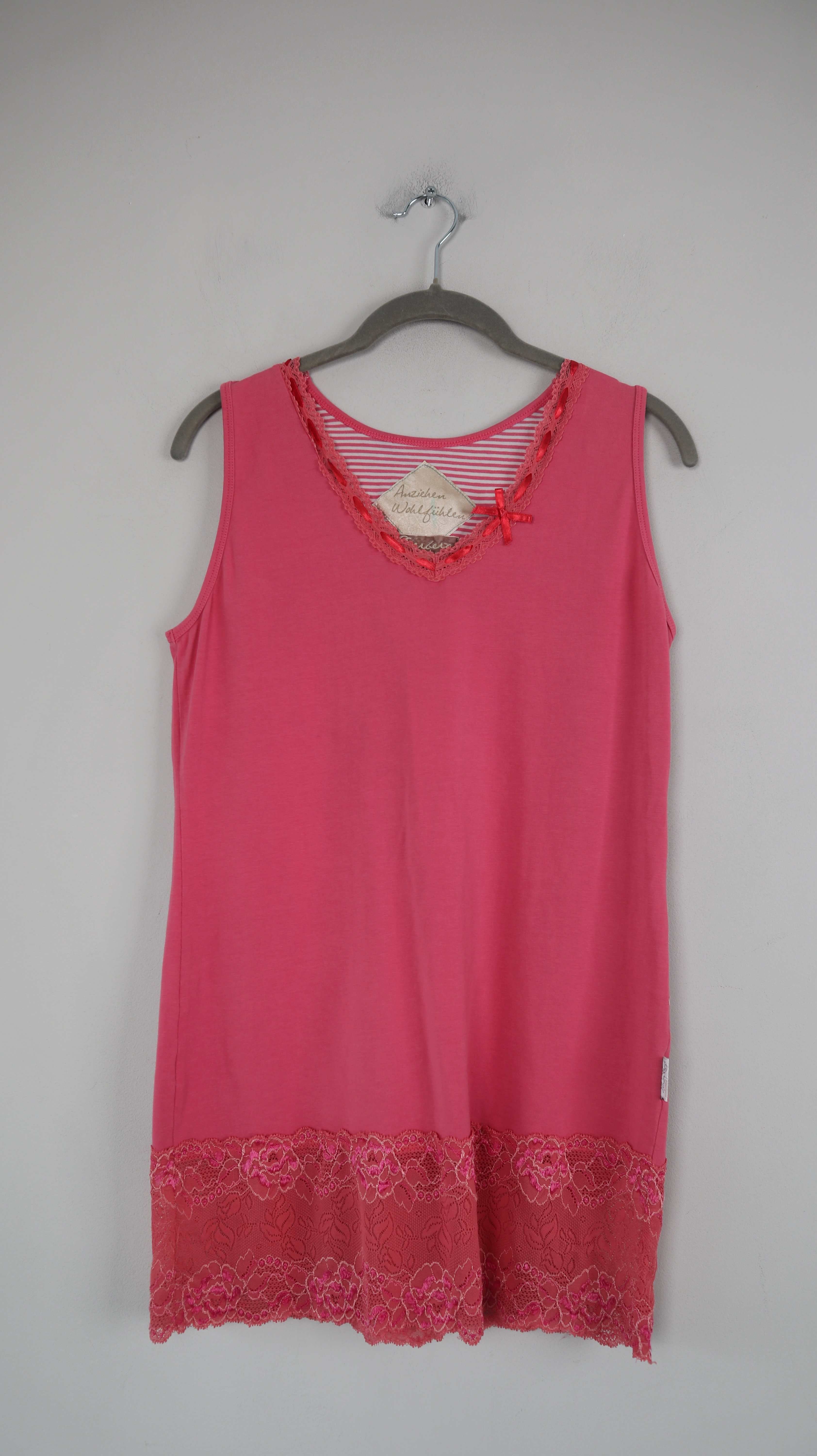 Deerberg Top Shirt Rosa Oberteil Pink 38 M Spitze basic