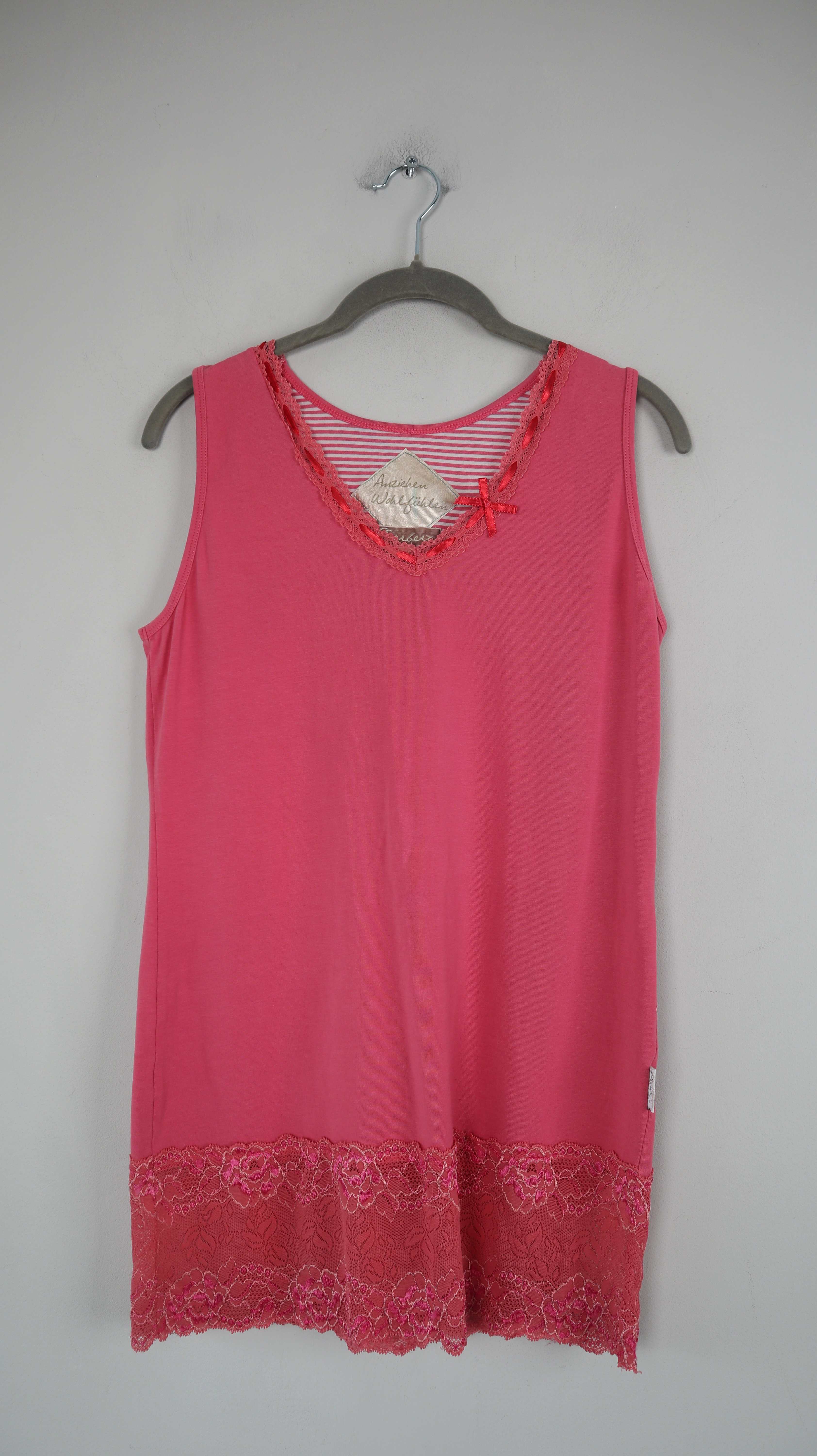Deerberg Top Shirt Rosa Oberteil Pink 38 M Spitze basic