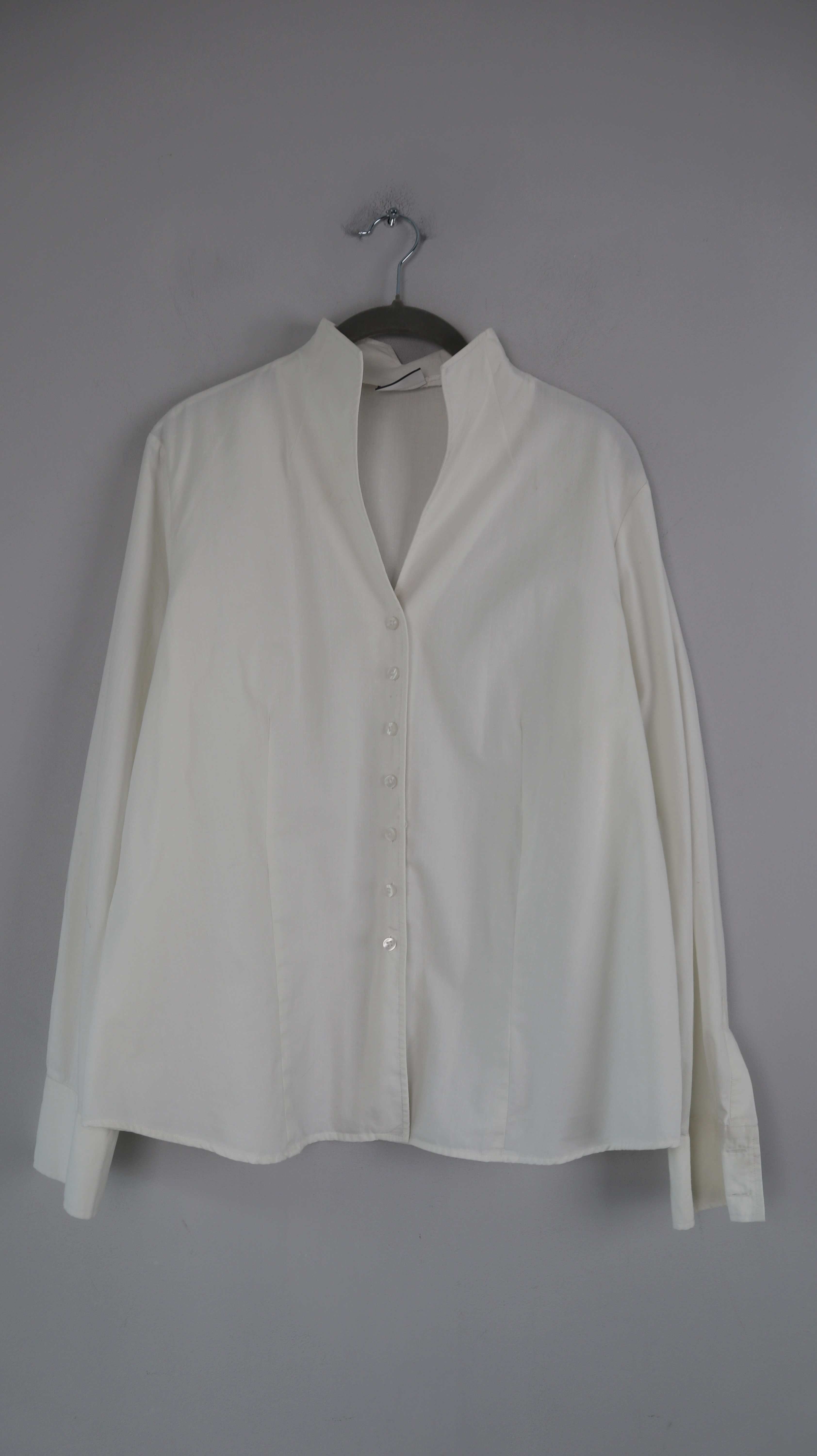 Eterna Bluse weiß 44 basic langarm Shirt Hemd Oberteil