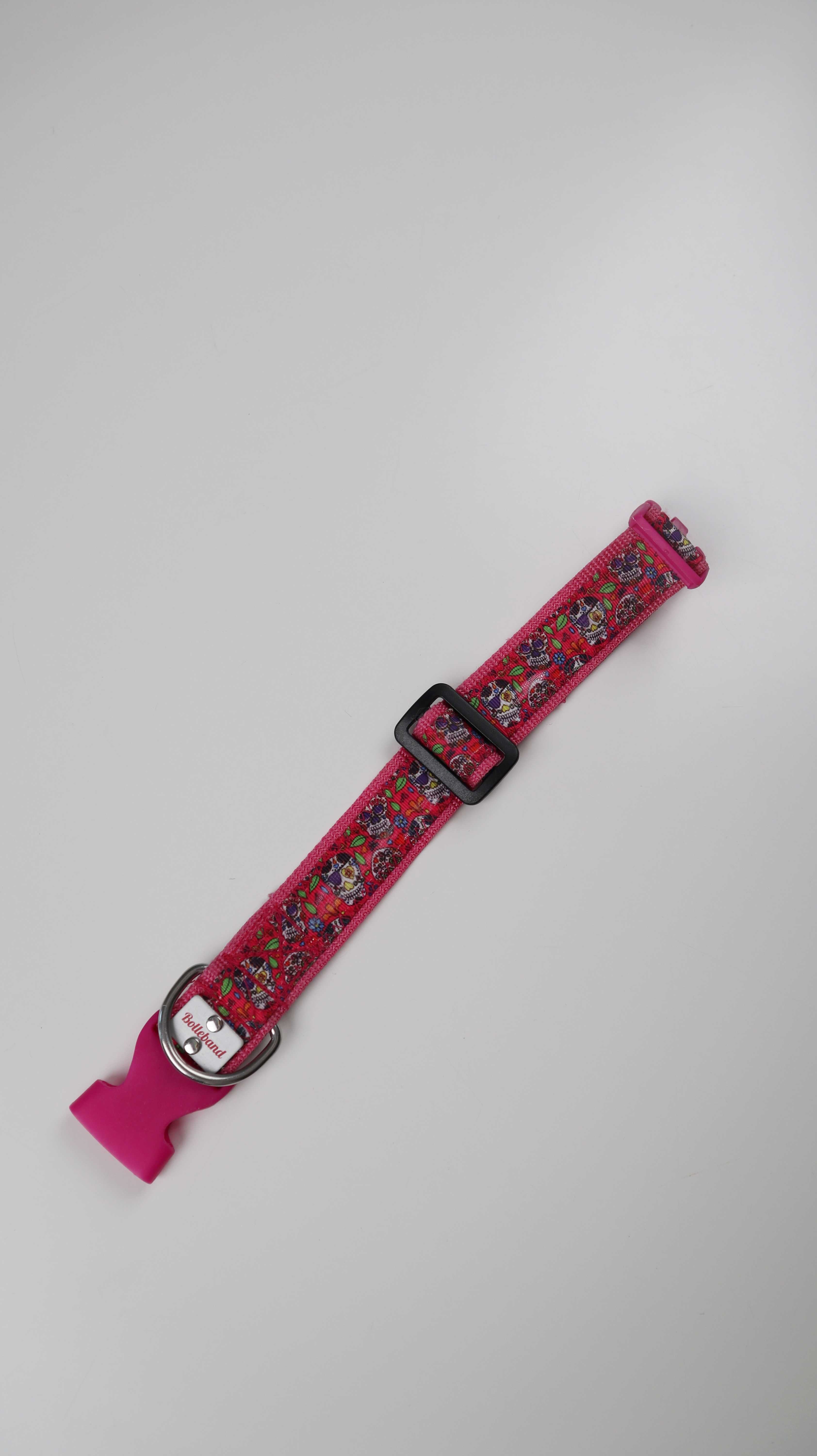 Bolleband Hundhalsband Pink Klein breit Klickhalsband Halsband Hund