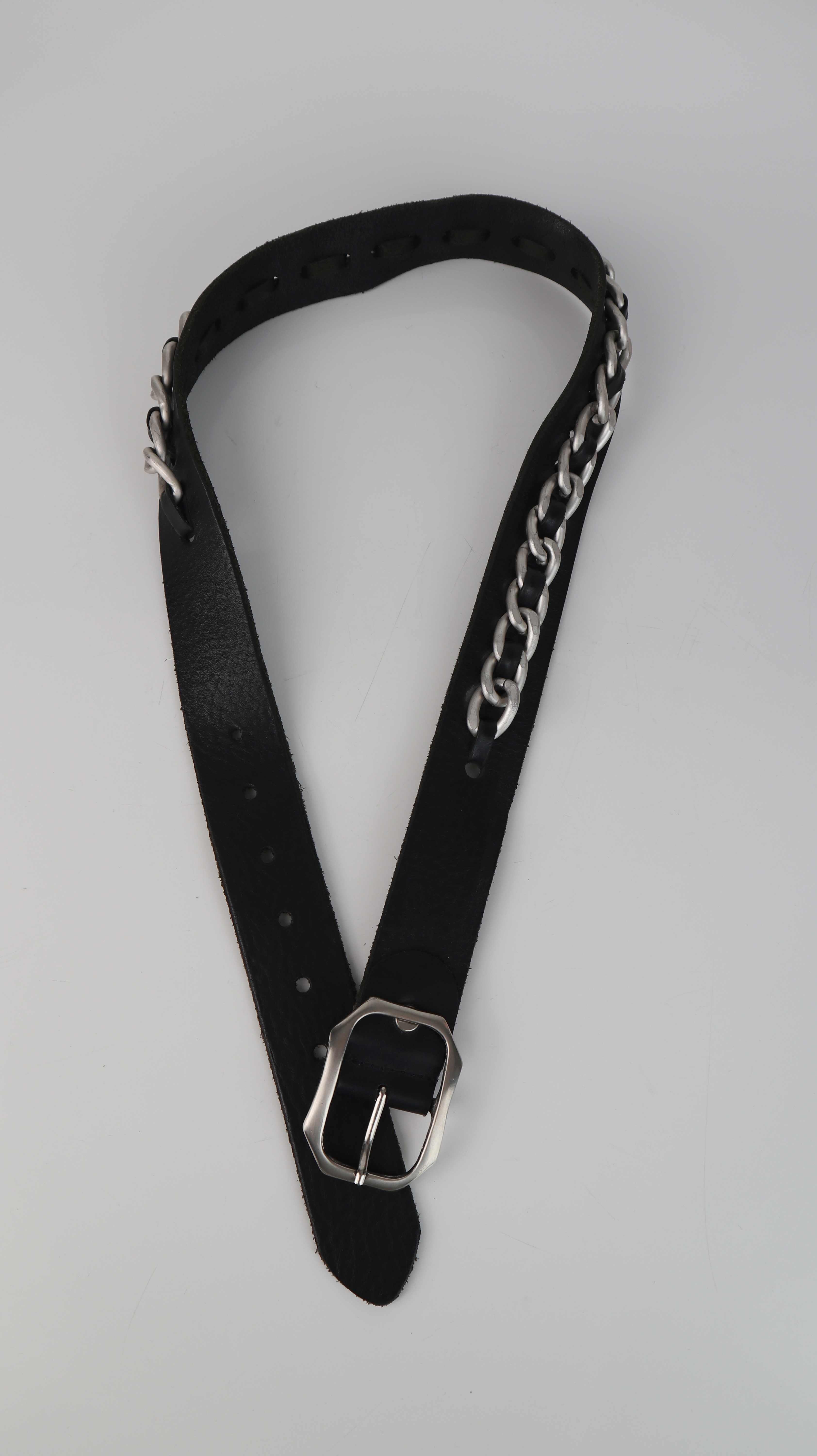 Gürtel Ledergürtel schwarz 100 Kette