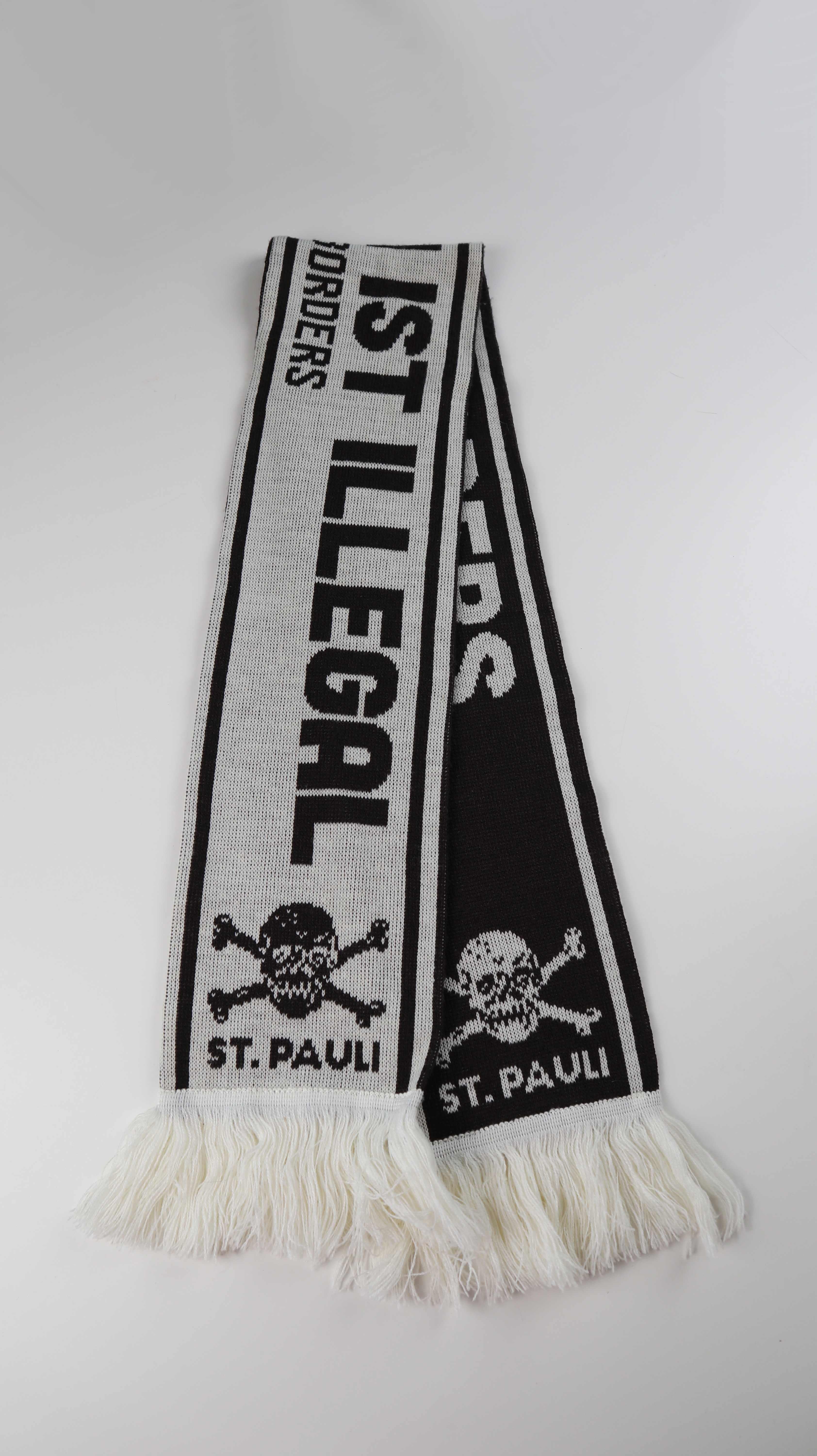 FC St. Pauli Fanschal Schal weiß braun Fußballschal