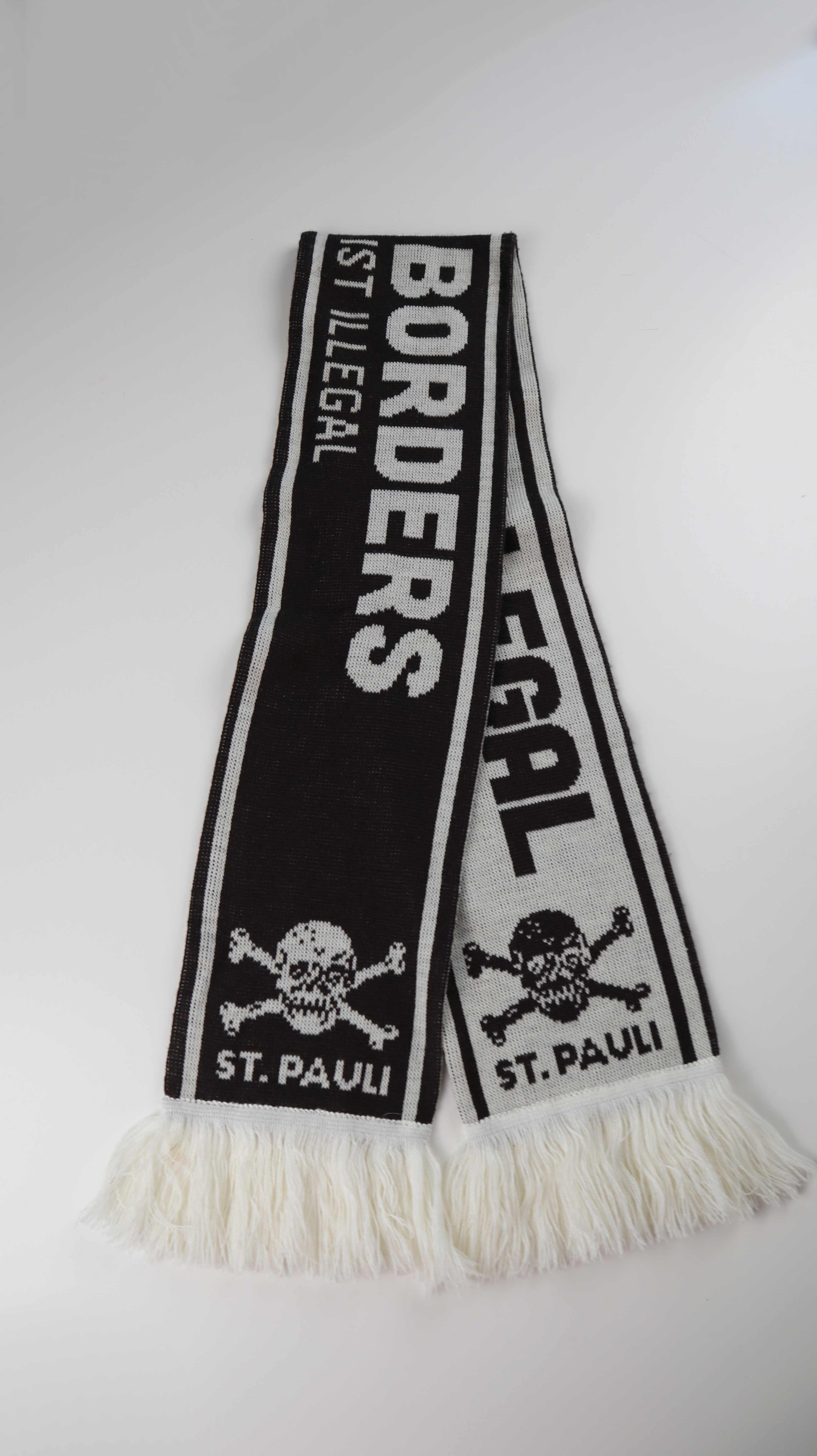 FC St. Pauli Fanschal Schal weiß braun Fußballschal