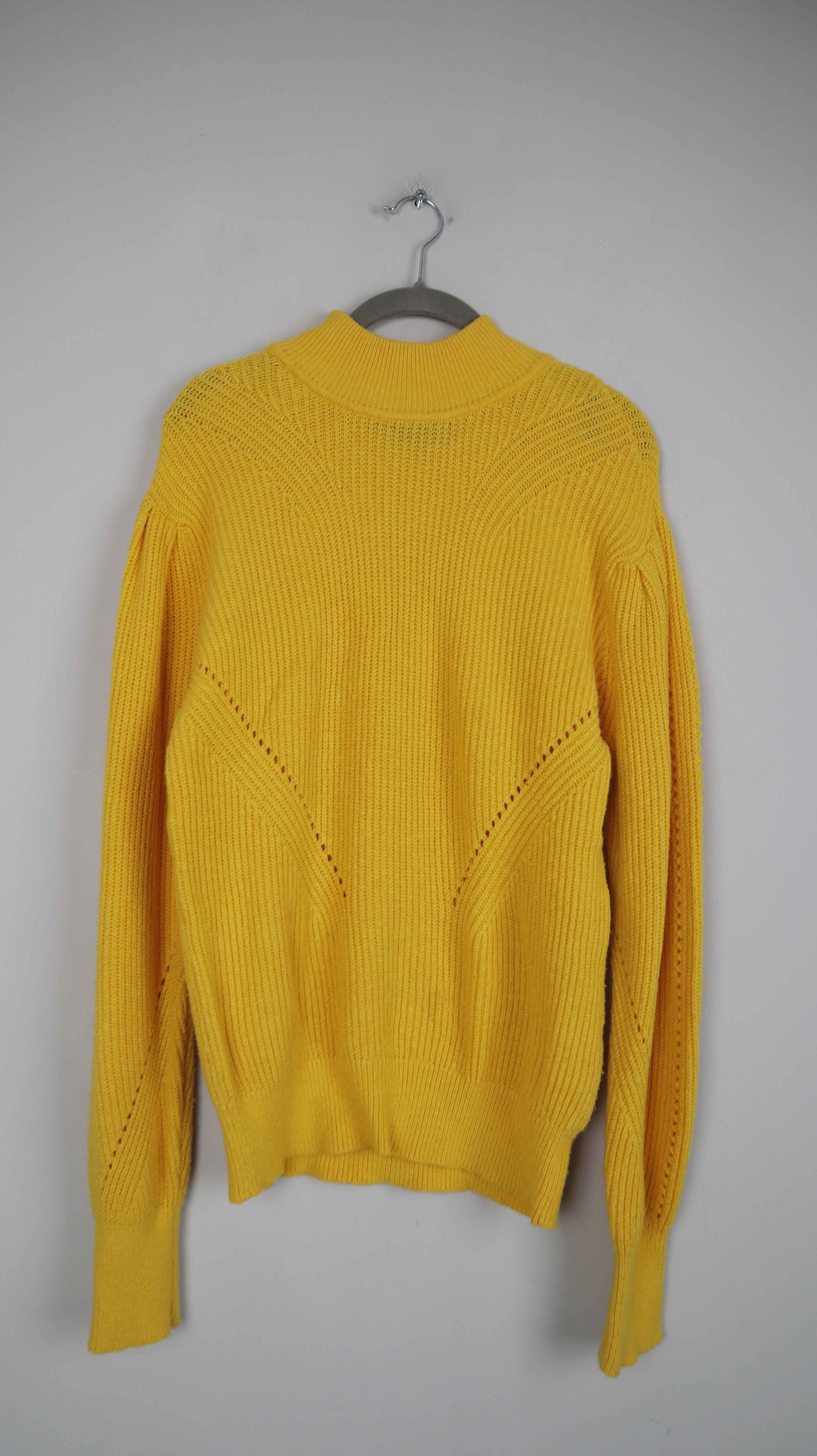 Object Pullover Gelb 38 M Strickpullover Rollkragen basic einfarbig