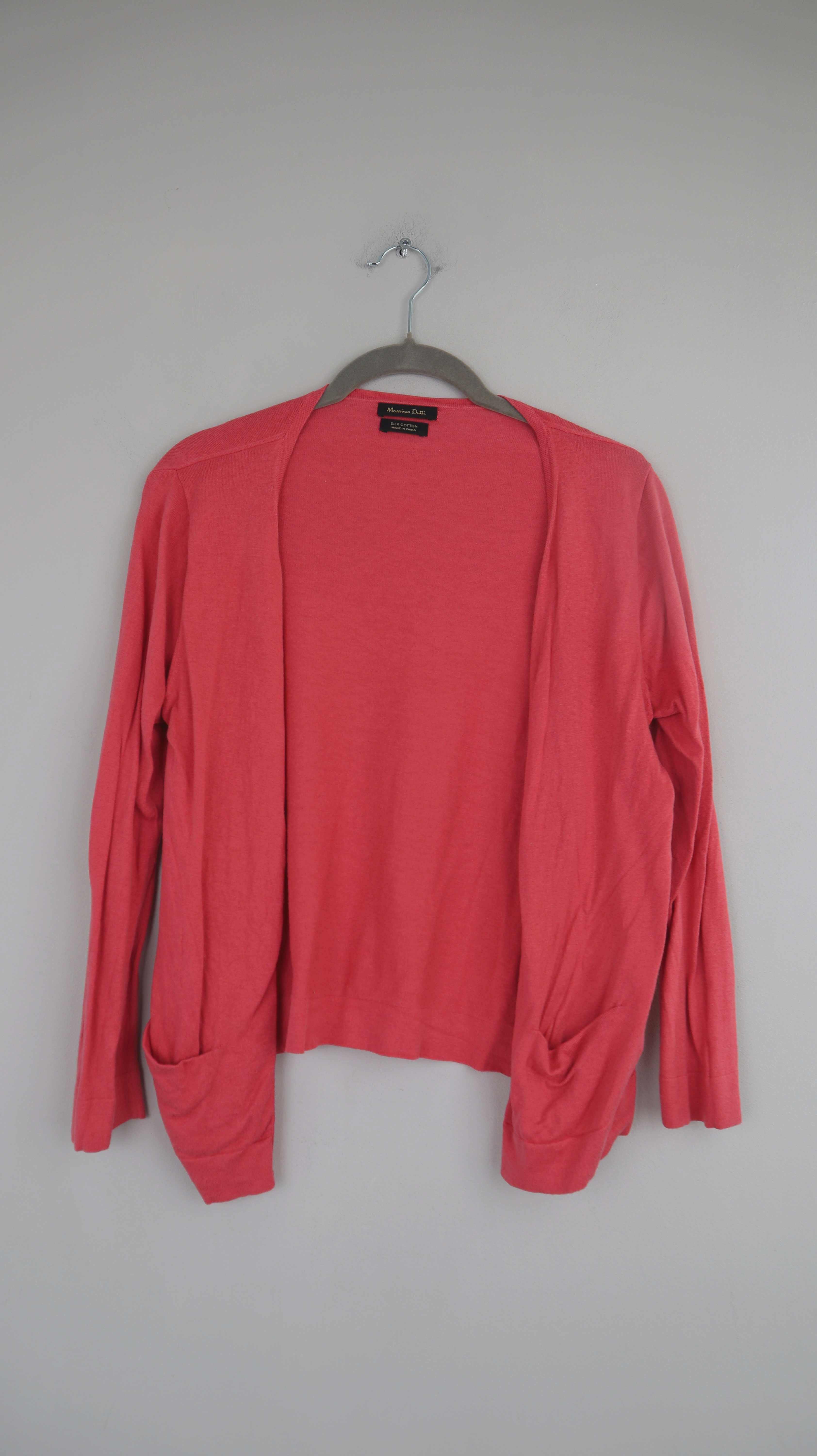 Strickjacke Cardigan Koralle 38 M Rosa Pink geknöpft