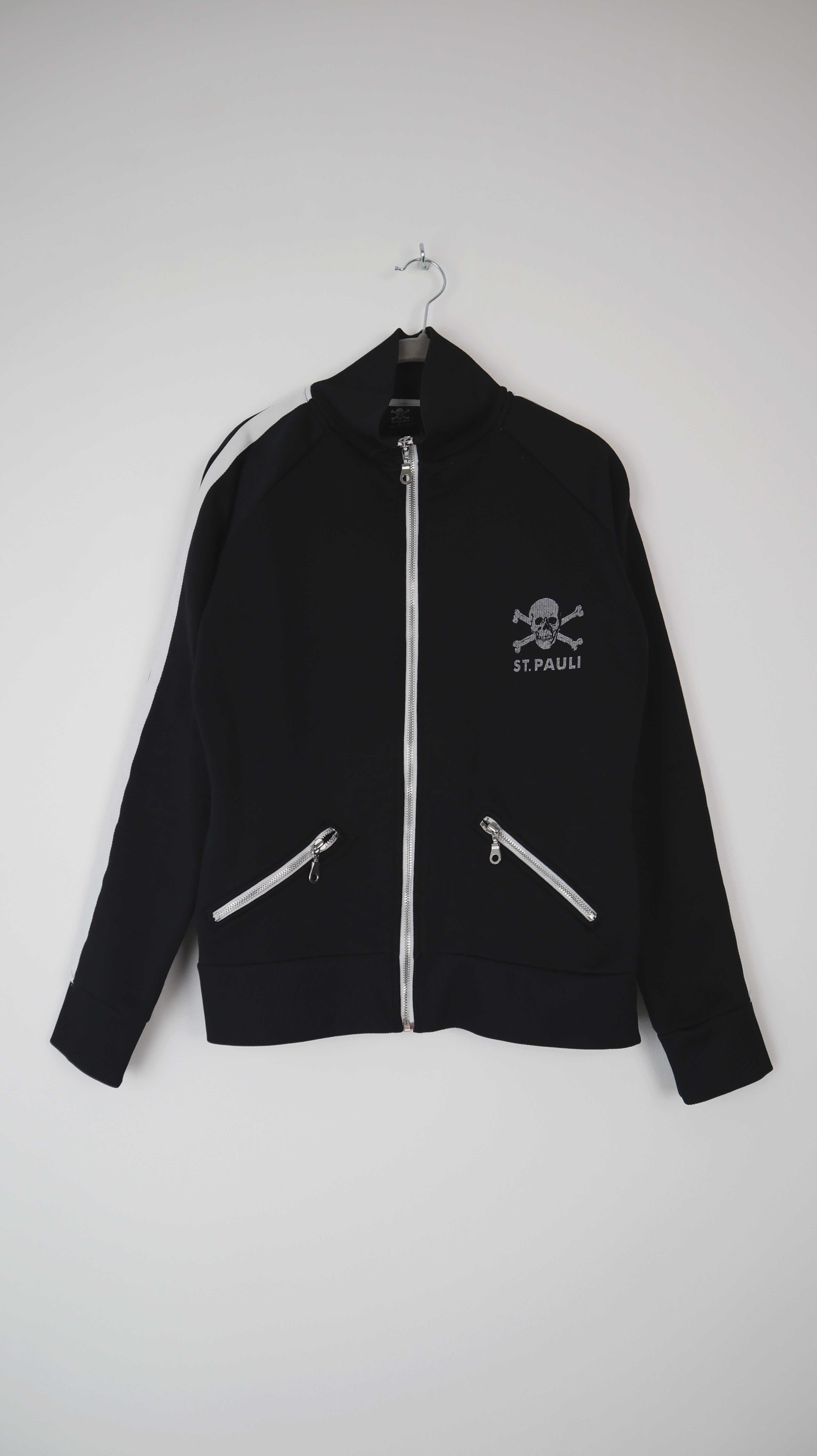 St. Pauli Zipper Jacke Strickjacke schwarz L 38 M Cardigan
