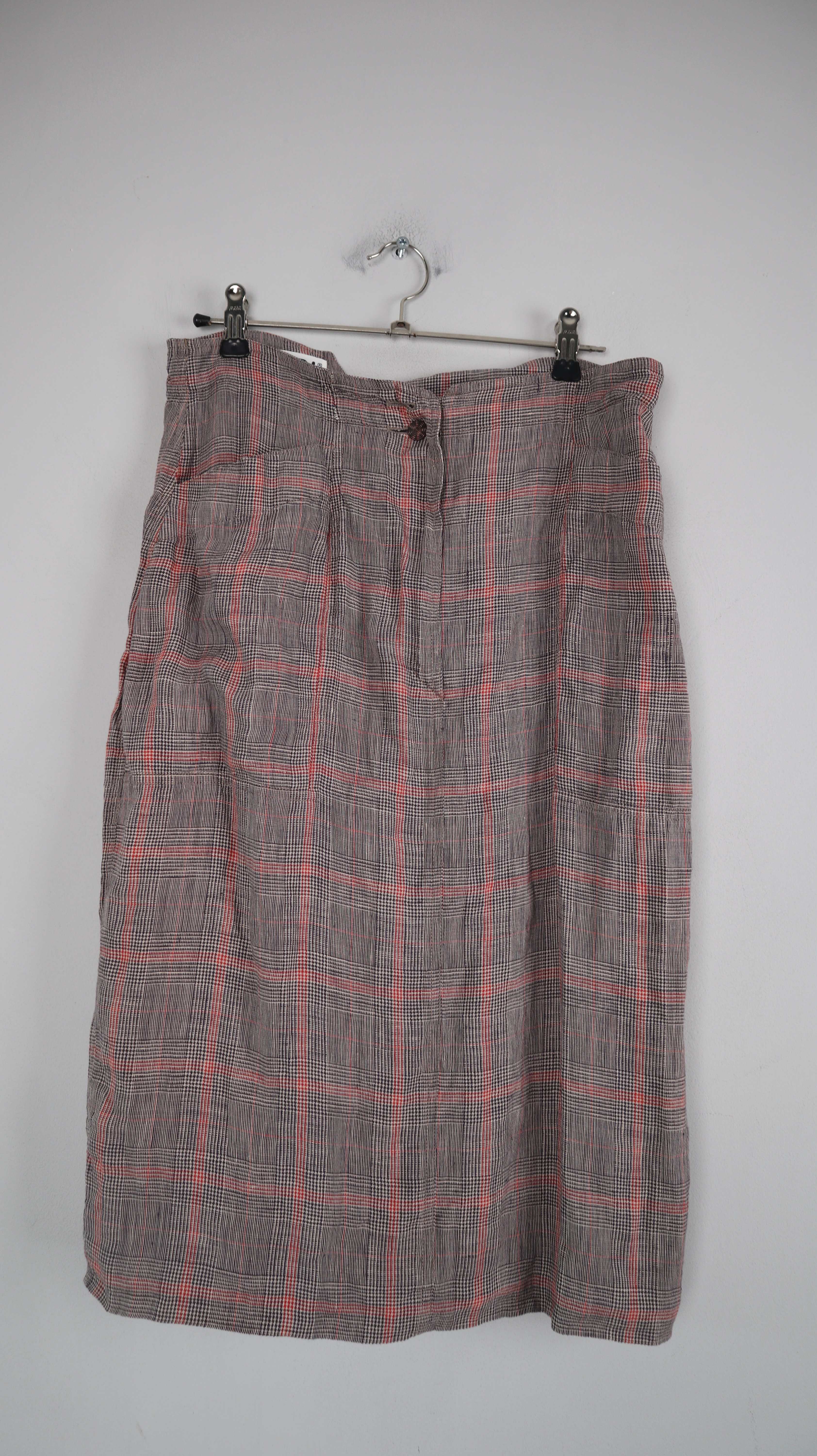 Joop! Rock 36 true Vintage kariert rot braun Stiftrock Midi