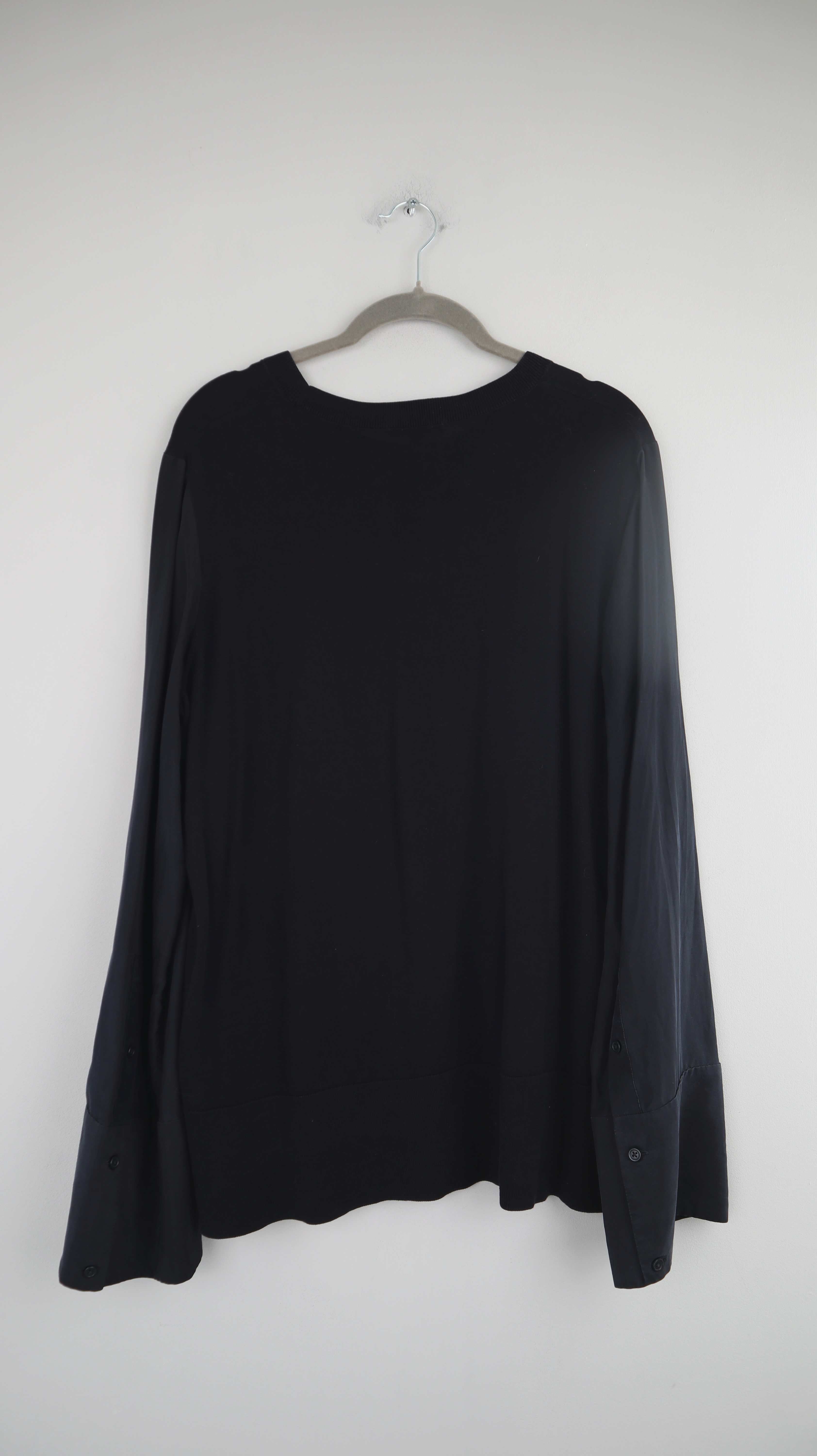 COS Pullover Blau dunkelblau Seide Seidenärmel 40 L