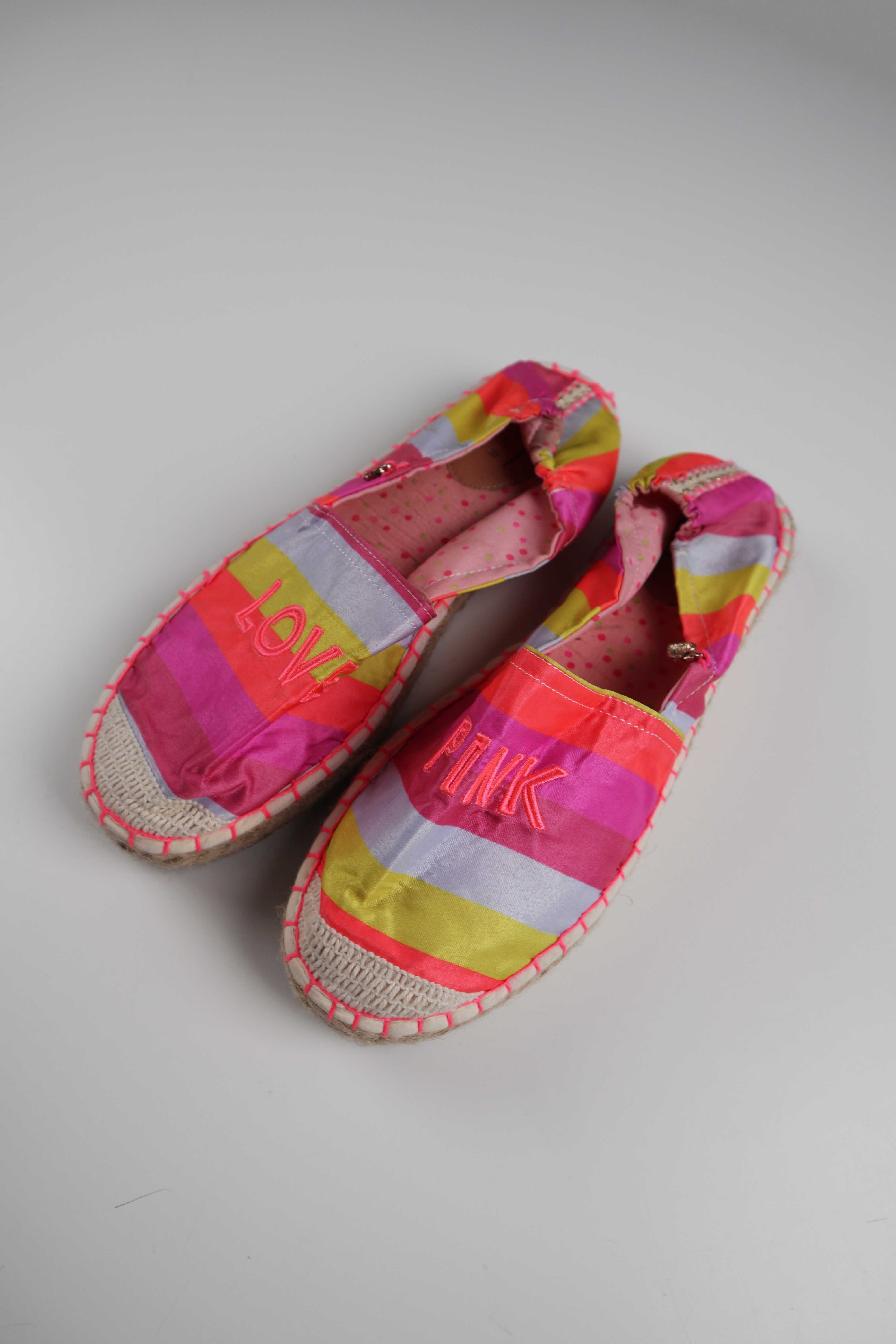 And other A Espandrilles Slipper Bunt Love Pink 41 gestreift Sandalen Loafer