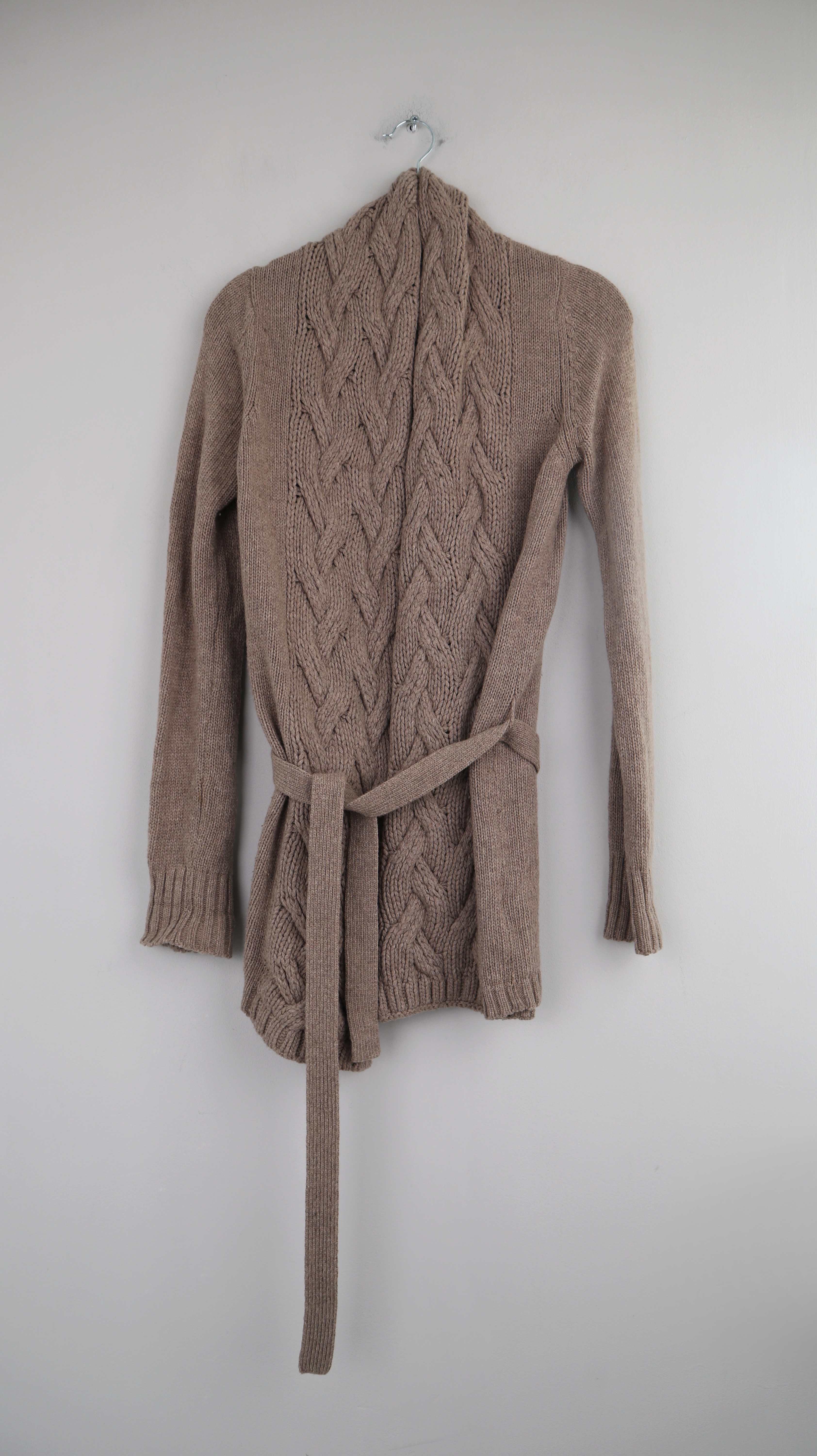 Massimo Strickjacke Braun gestrickt Wolle Wollstrickjacke Cardigan