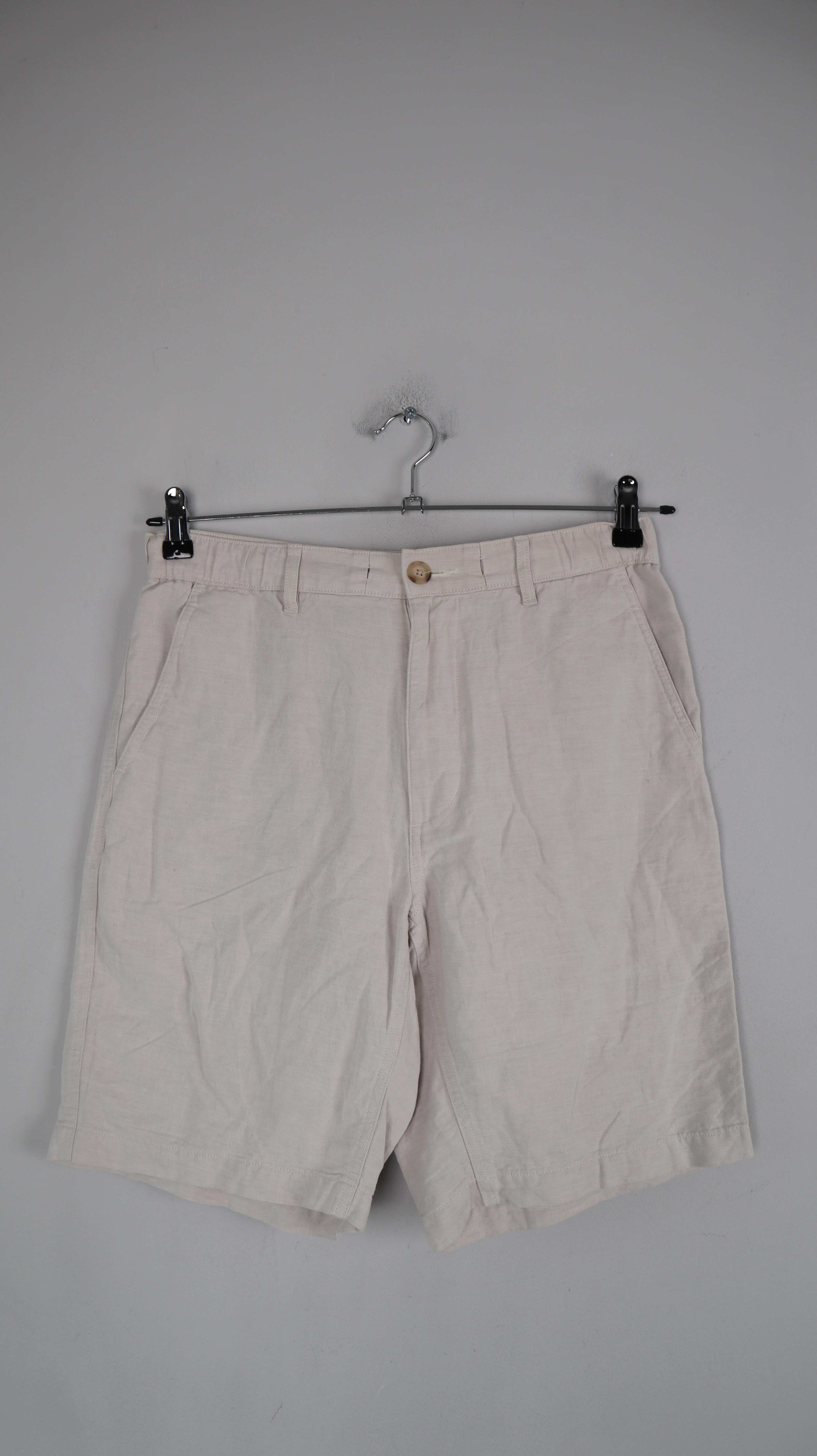 Uniqlo Shorts Beige S Leinen kurze Hose Creme