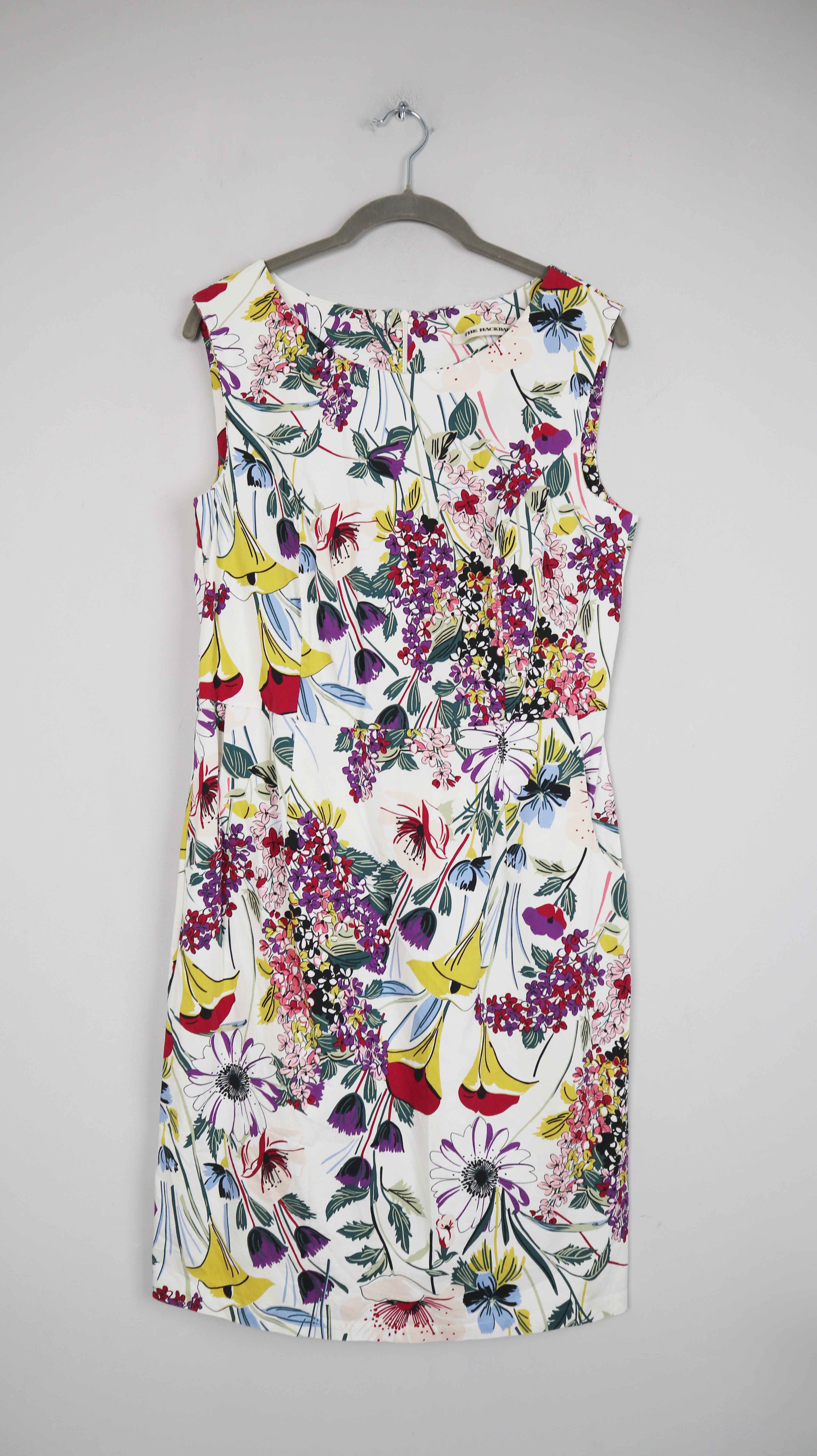 The Hackbarth's Kleid 38 M Midi Midikleid Blumen weiß Sommerkleid