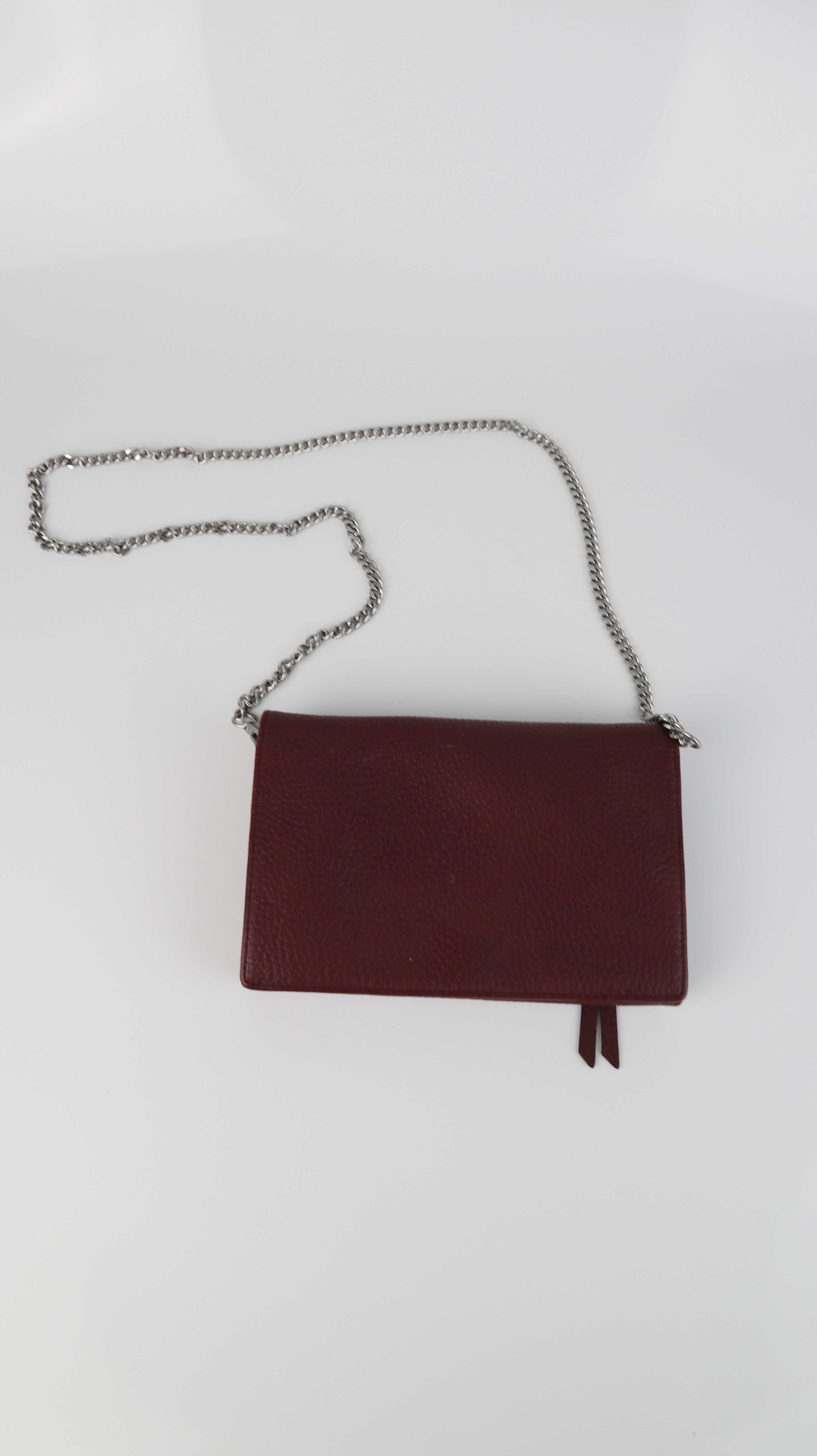 All Saints Tasche Umhängetasche Ledertasche rot Portemonnaie Weinrot