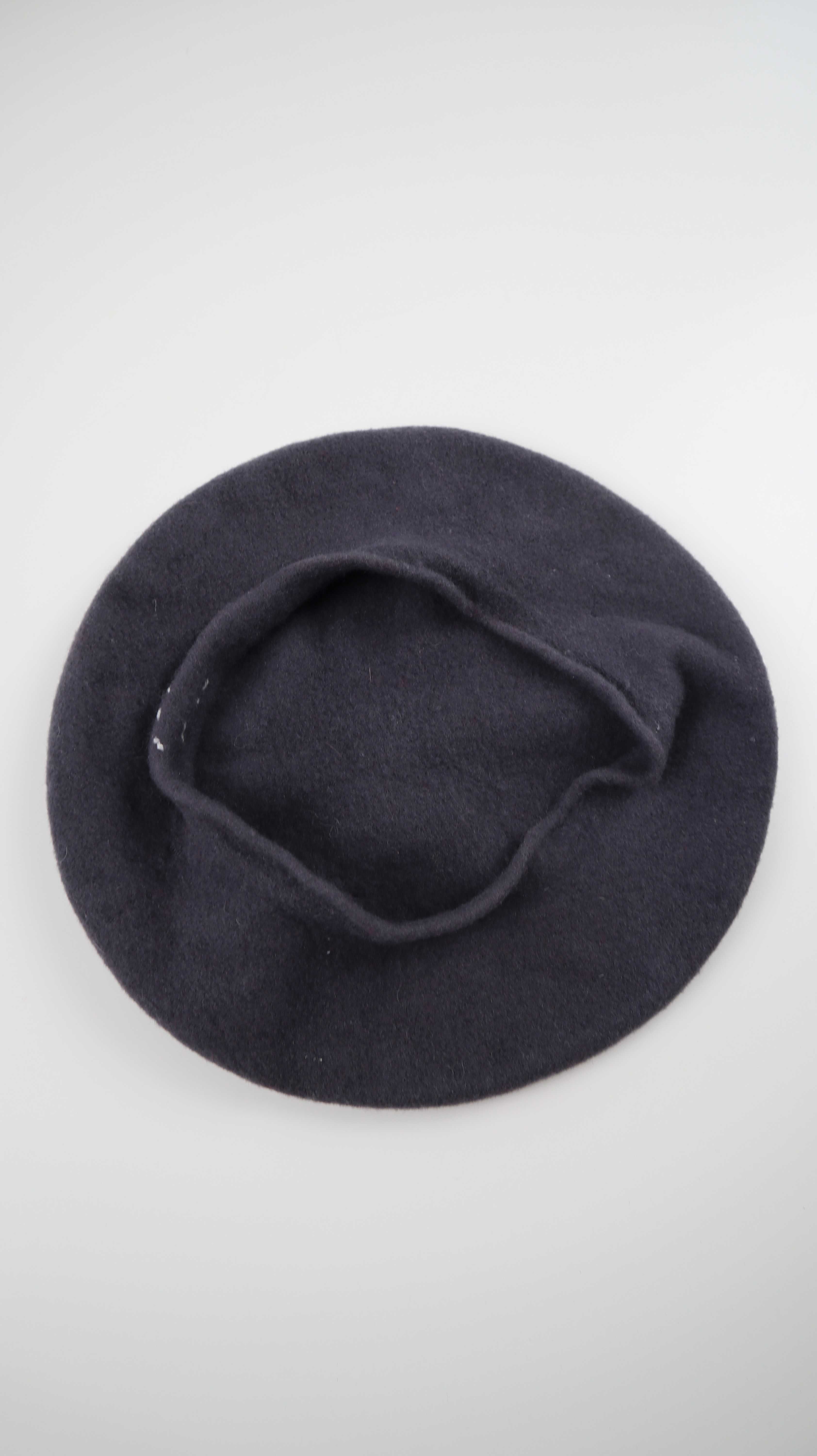 Baskenmütze Grau Barett Wollmütze rund französische Kappe