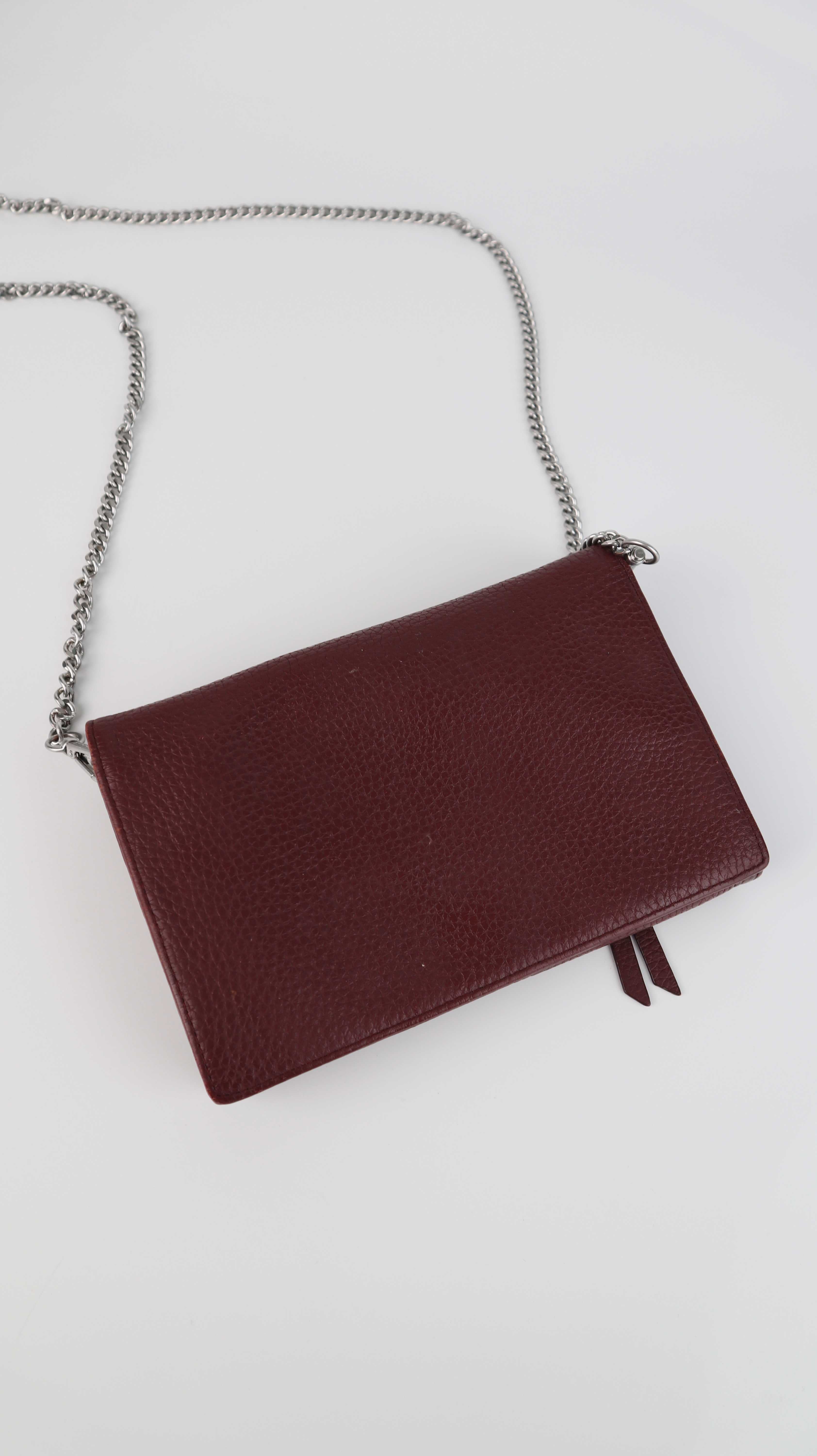 All Saints Tasche Umhängetasche Ledertasche rot Portemonnaie Weinrot